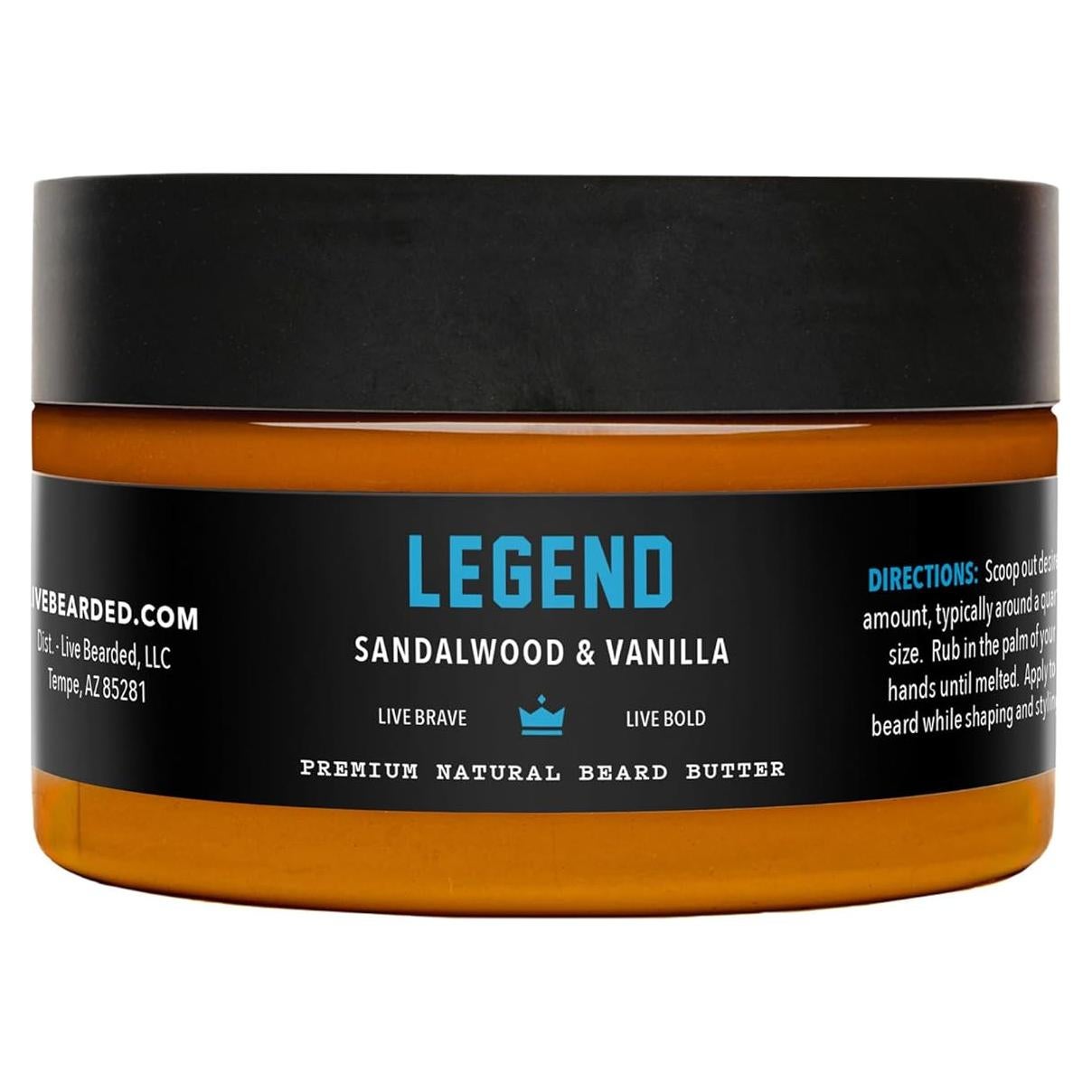 Mantequilla para Barba Live Bearded 90 ml Acondicionador Sándalo