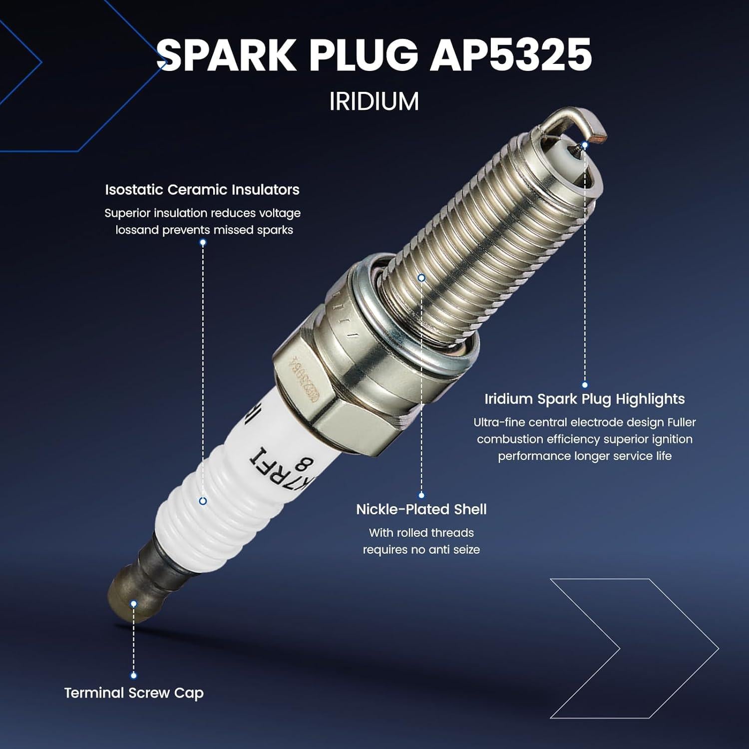 Juego de 5 Bobinas de Encendido UF517 y Bujías AP5325 SYKRSS