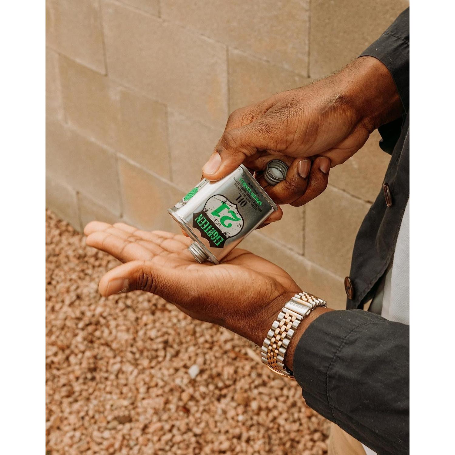 Aceite para Cabello y Barba 18.21 Hombre Hecho - Vainilla Especiada