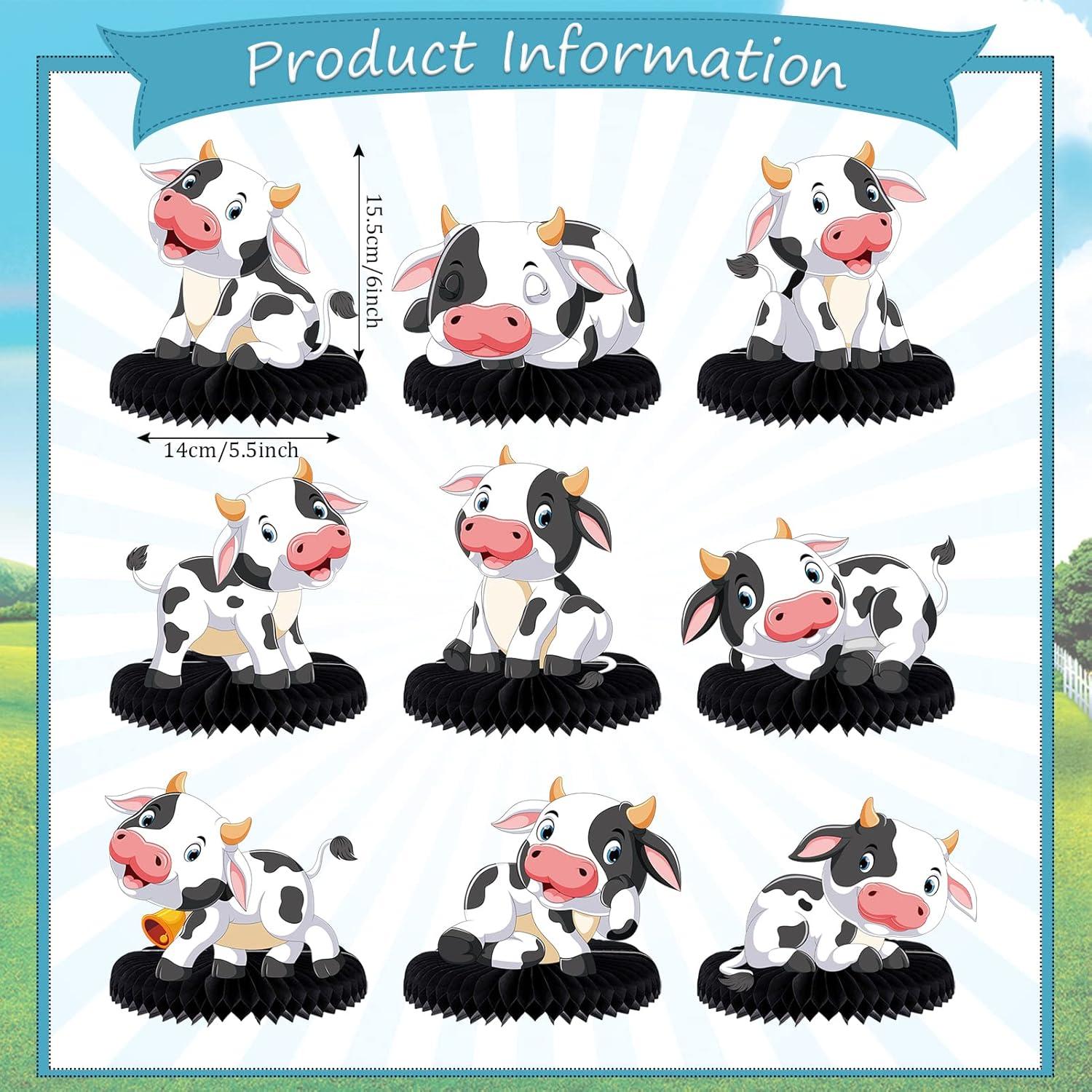 Centros de Mesa de Panal de Vaca ZCPTZ 9 Pcs Decoración Fiesta