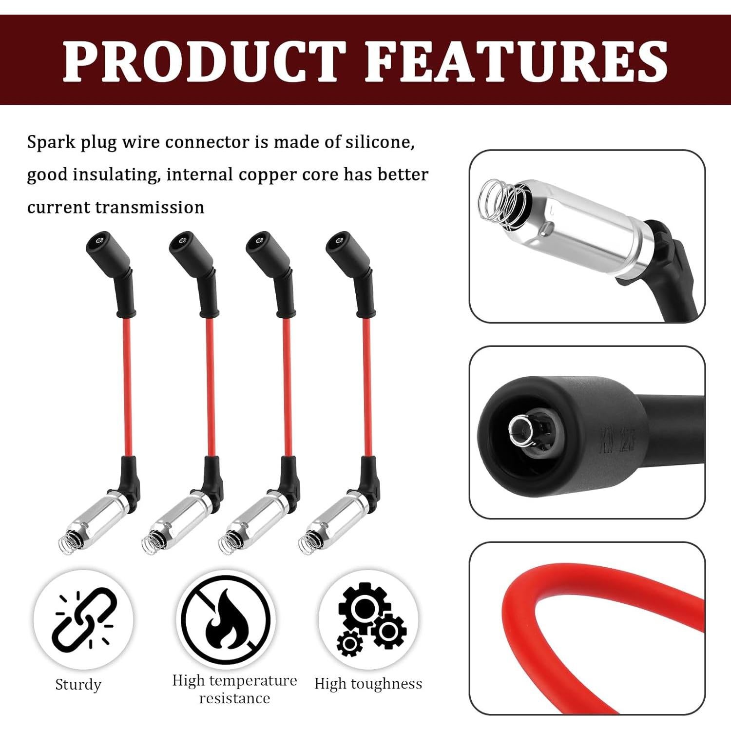 Juego de Bujías y Cables YGDMD 16 Piezas Compatible Chevrolet