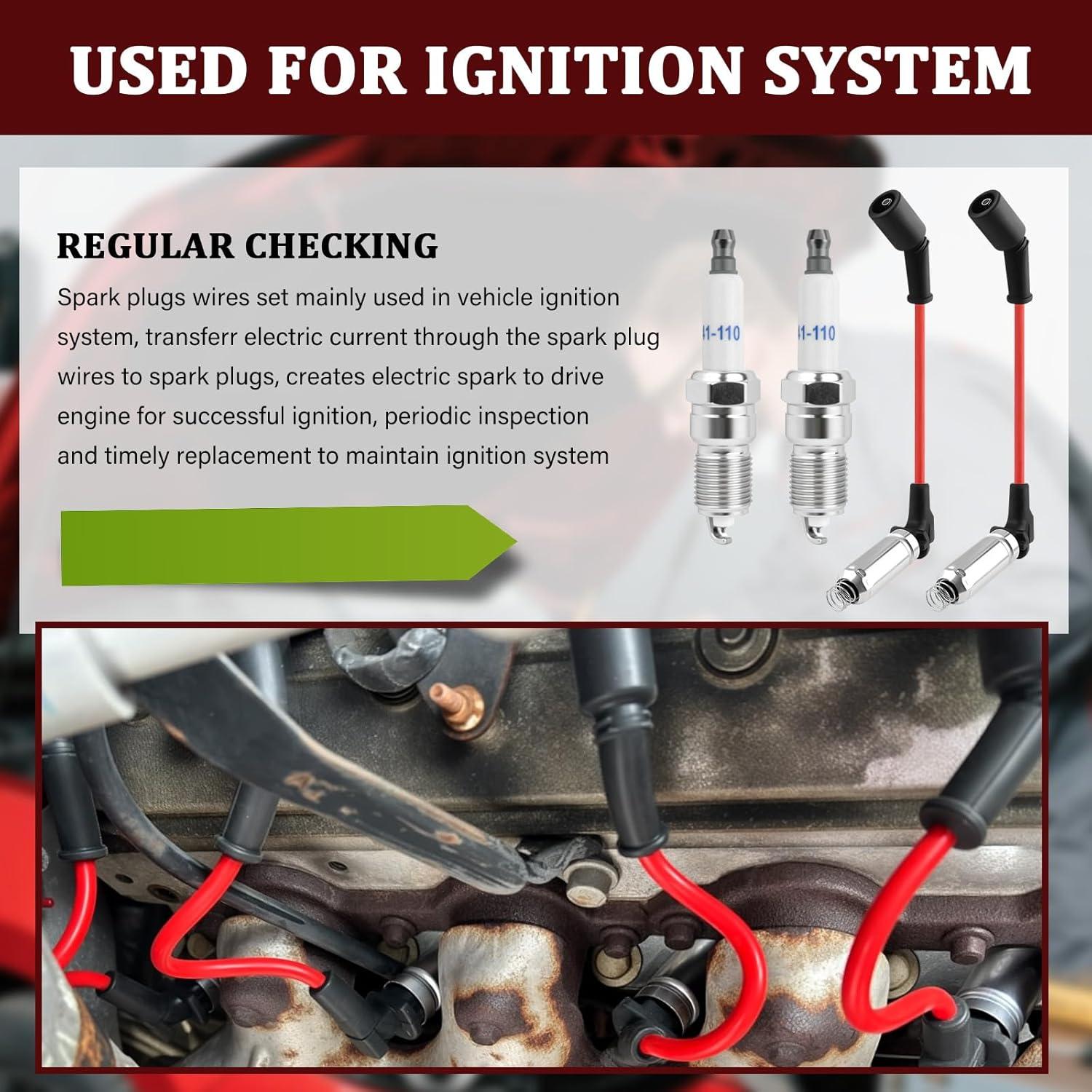 Juego de Bujías y Cables YGDMD 16 Piezas Compatible Chevrolet