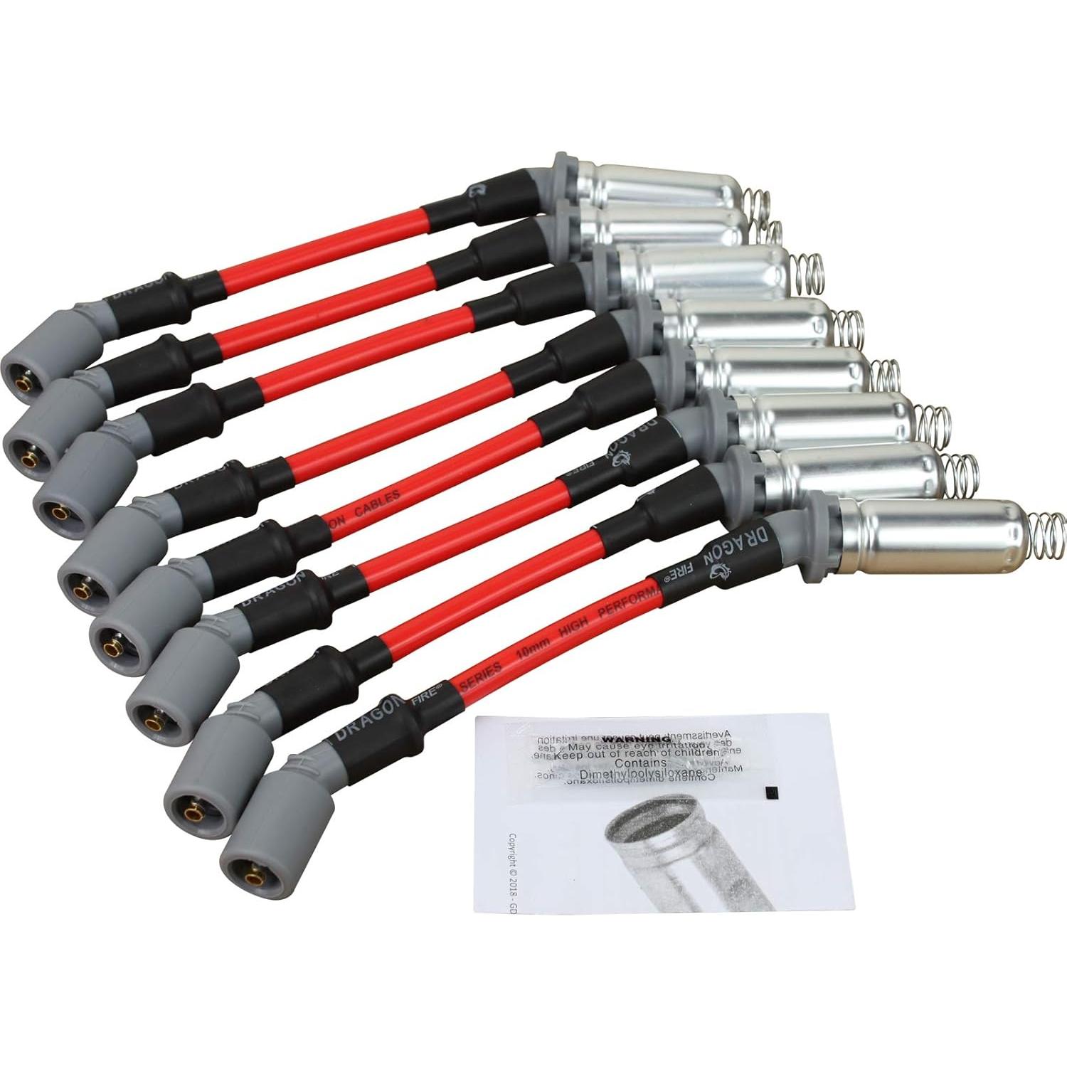 Cables de Bujía Dragon Fire 10mm AIP para GM LS 4.8L-6.2L