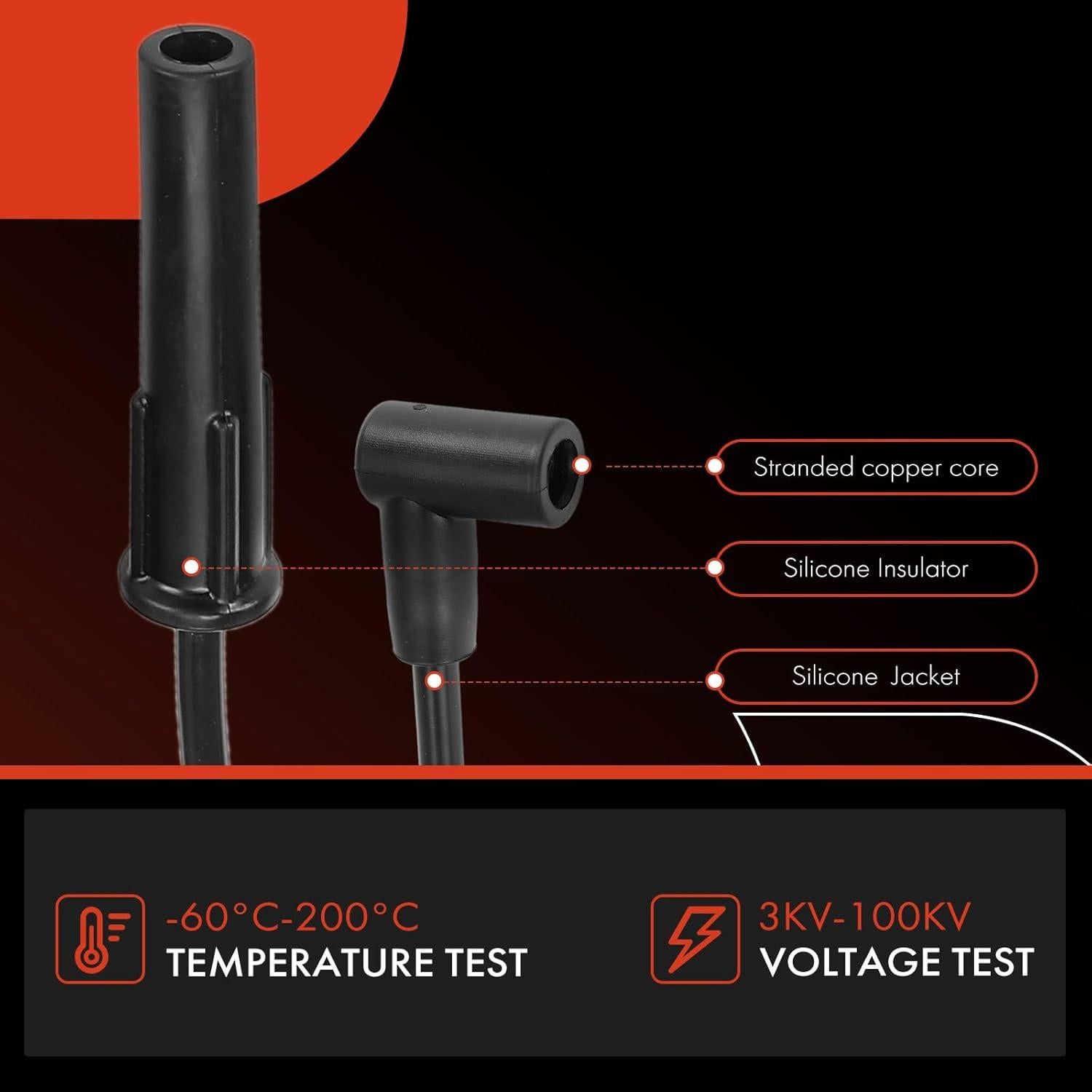 Juego de Cables de Bujía A-Premium 671-8094 para Ford y Lincoln