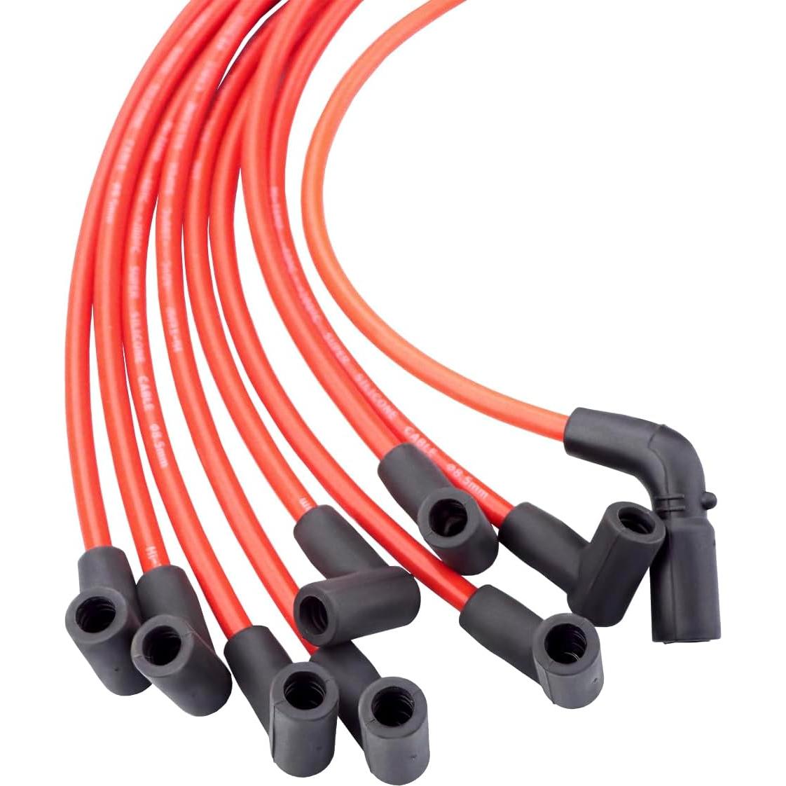 Juego de Cables de Bujías Micro 9 Cables 8.5mm Rojo Automotriz