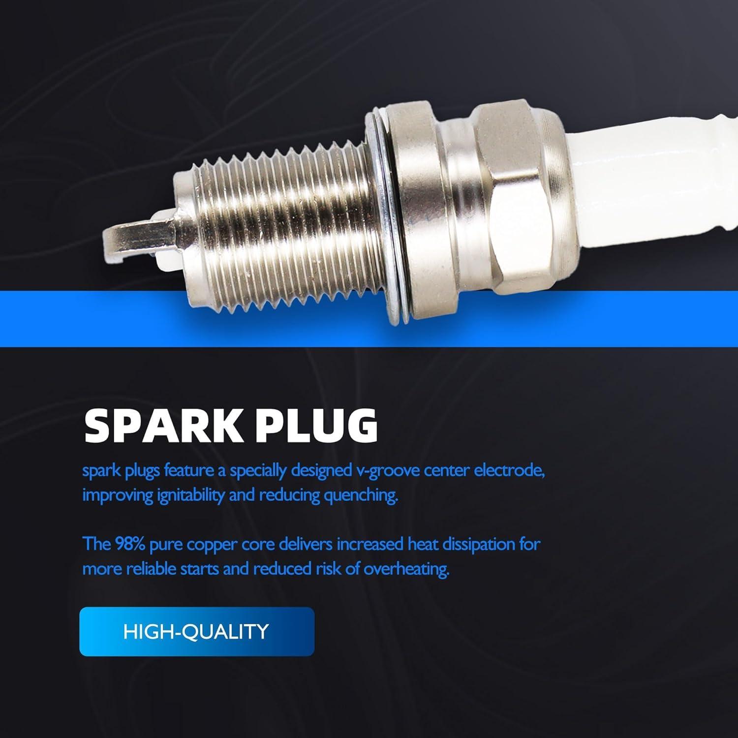 Juego de 4 Bujías de Iridio OXCANO 9807B-561BW Compatible