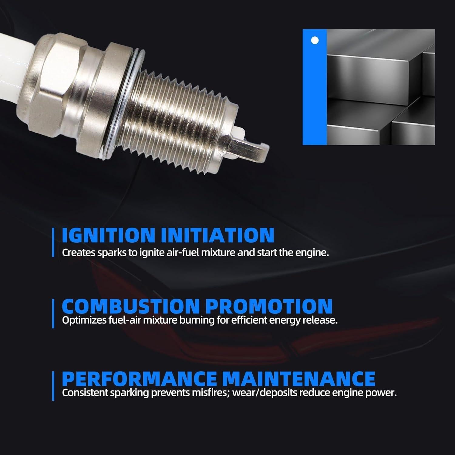 Juego de 4 Bujías de Iridio OXCANO 9807B-561BW Compatible