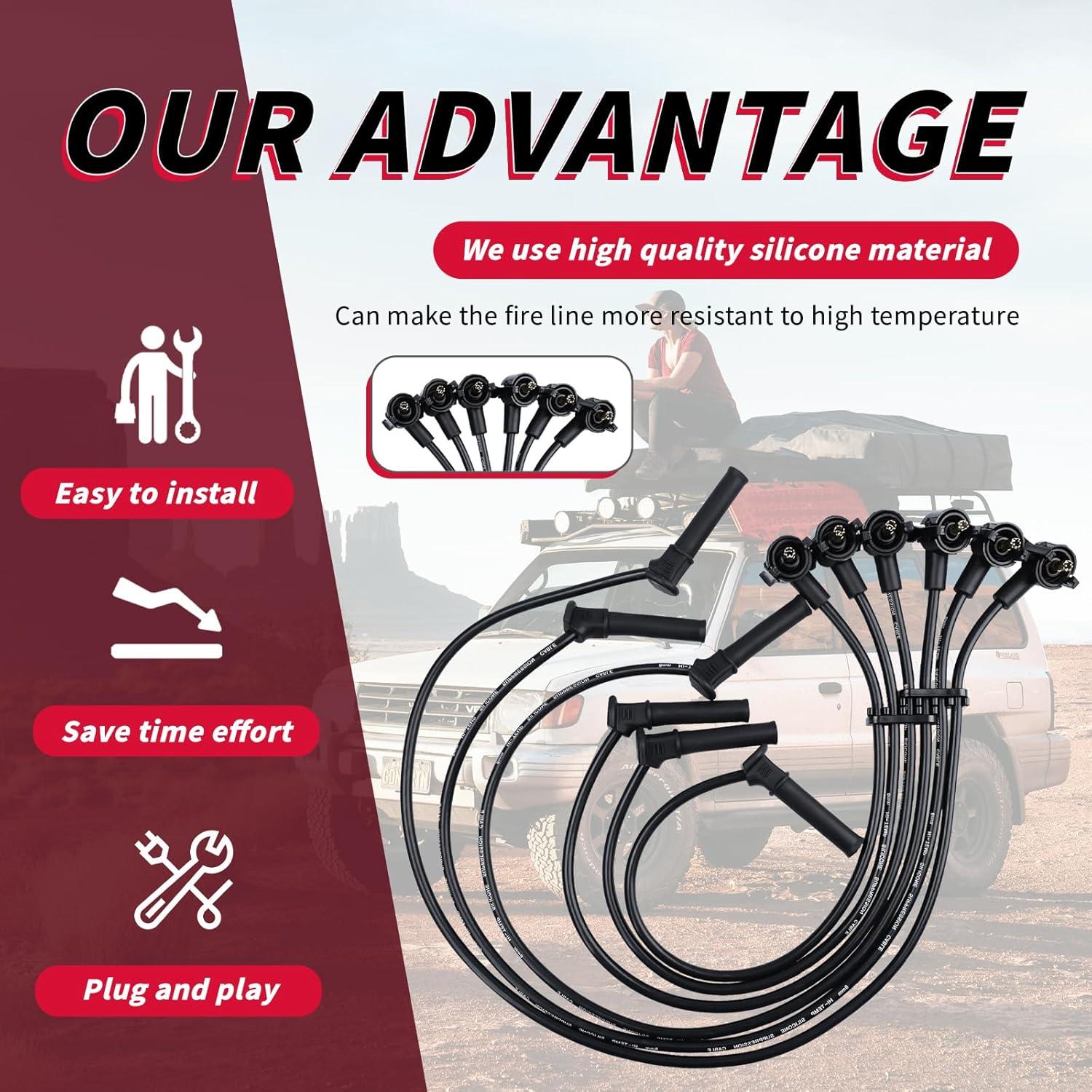 Juego de Cables de Bujías ATURMC 671-4125 Compatible Volkswagen