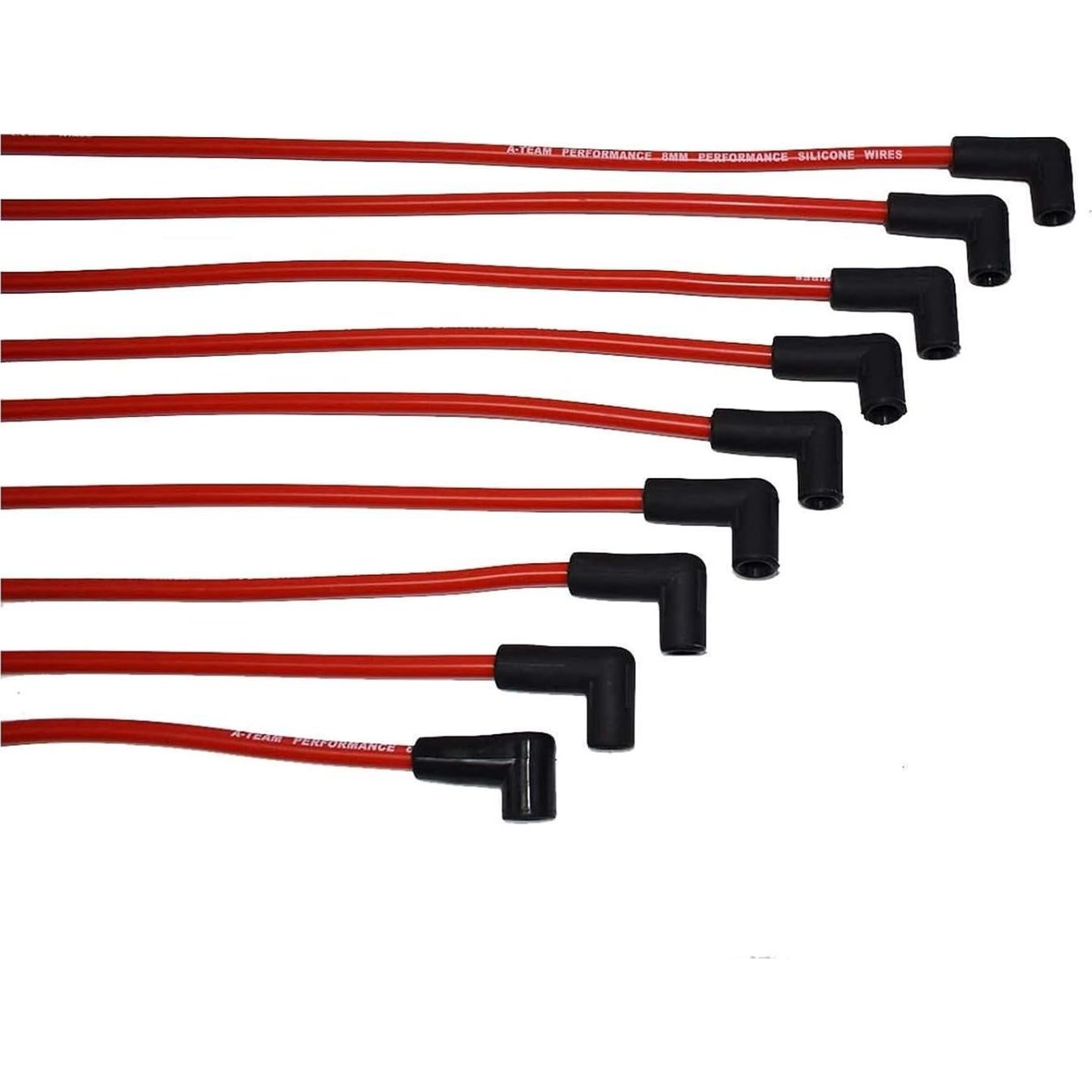 Kit de Cables de Bujía Silicona A-Team Performance 8mm Rojo