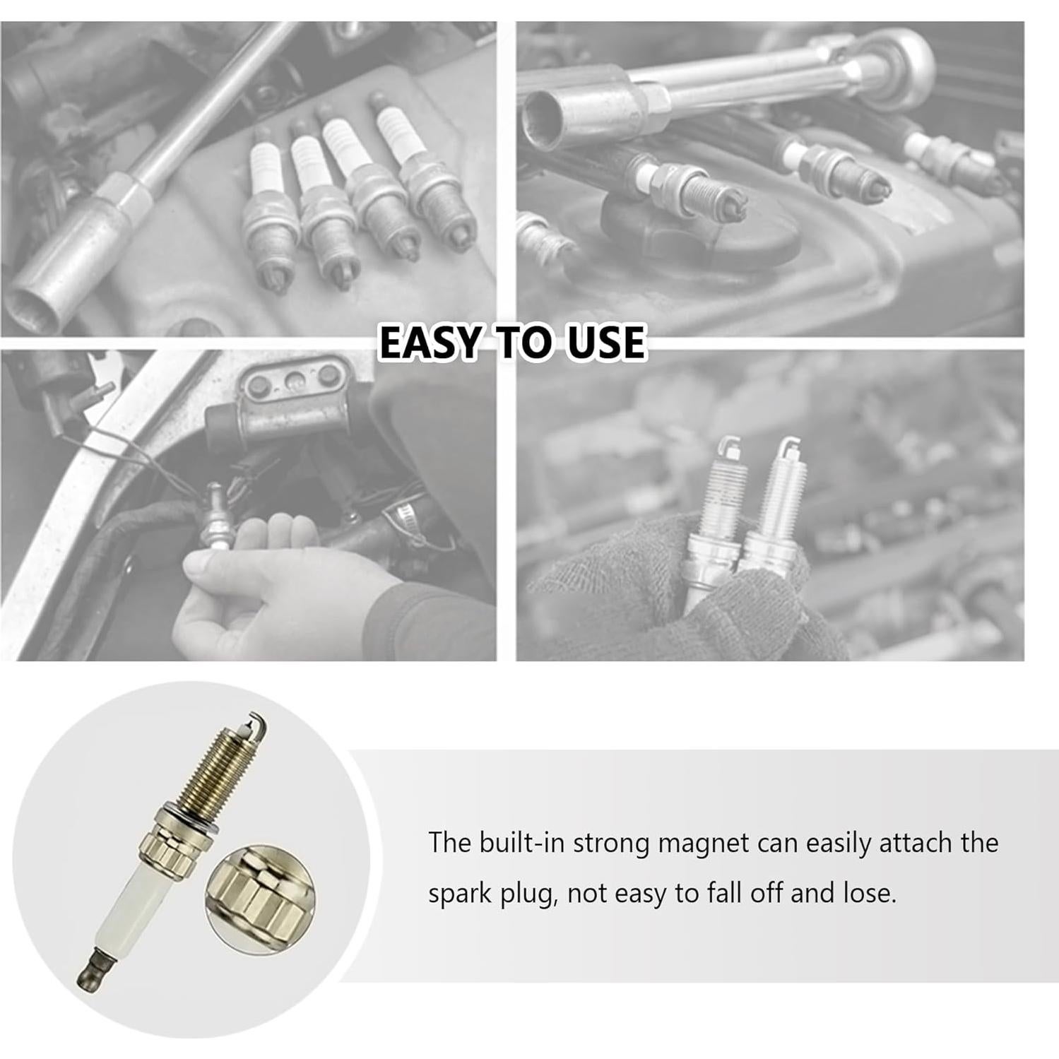 Socket de bujía magnético Salior 5/8" 6 puntos 3/8" Drive