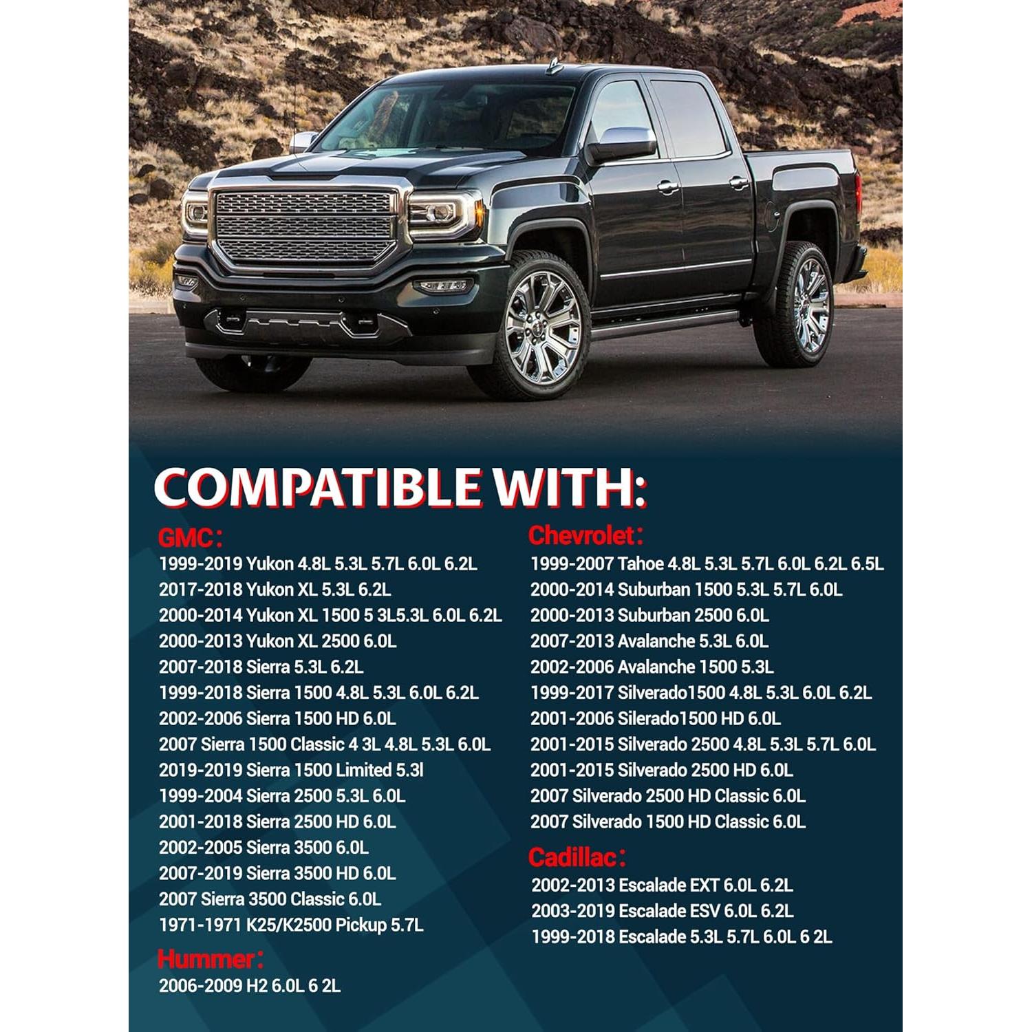 Juego de 8 Cables de Bujías Ntoauto M8-48322 para GMC y Chevrolet