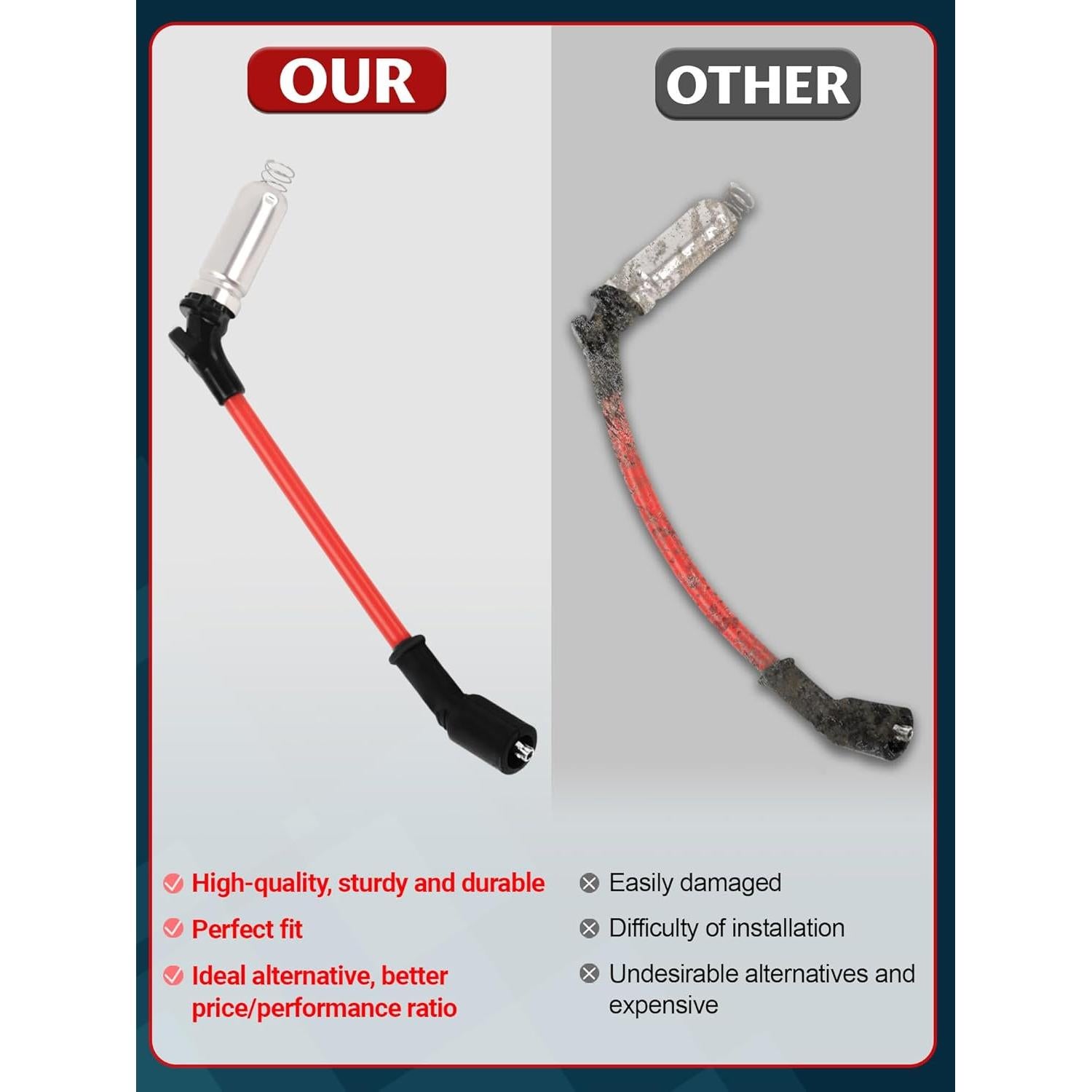 Juego de 8 Cables de Bujías Ntoauto M8-48322 para GMC y Chevrolet