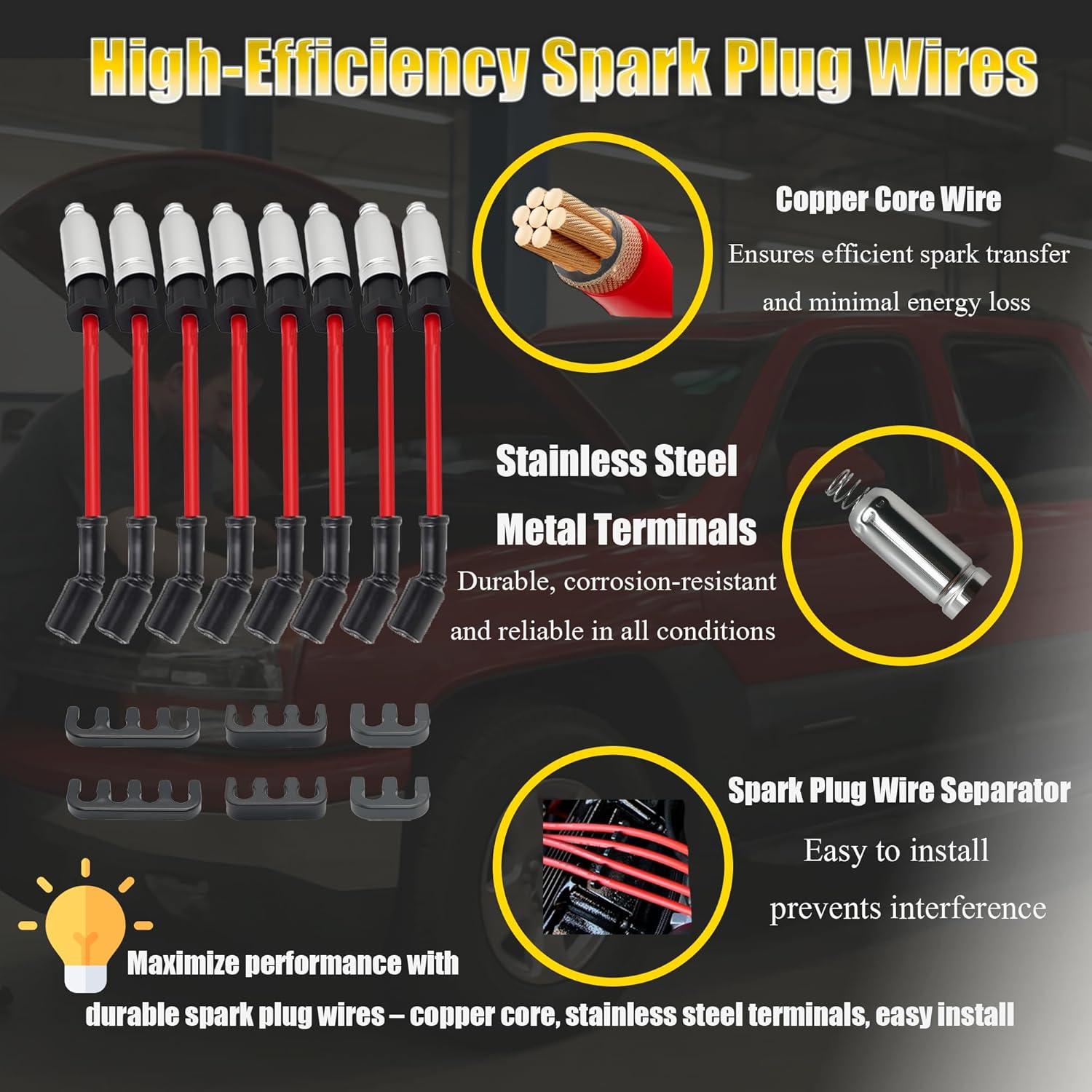 Paquete de Bujías y Cables de Encendido KEYREMOTE UF262