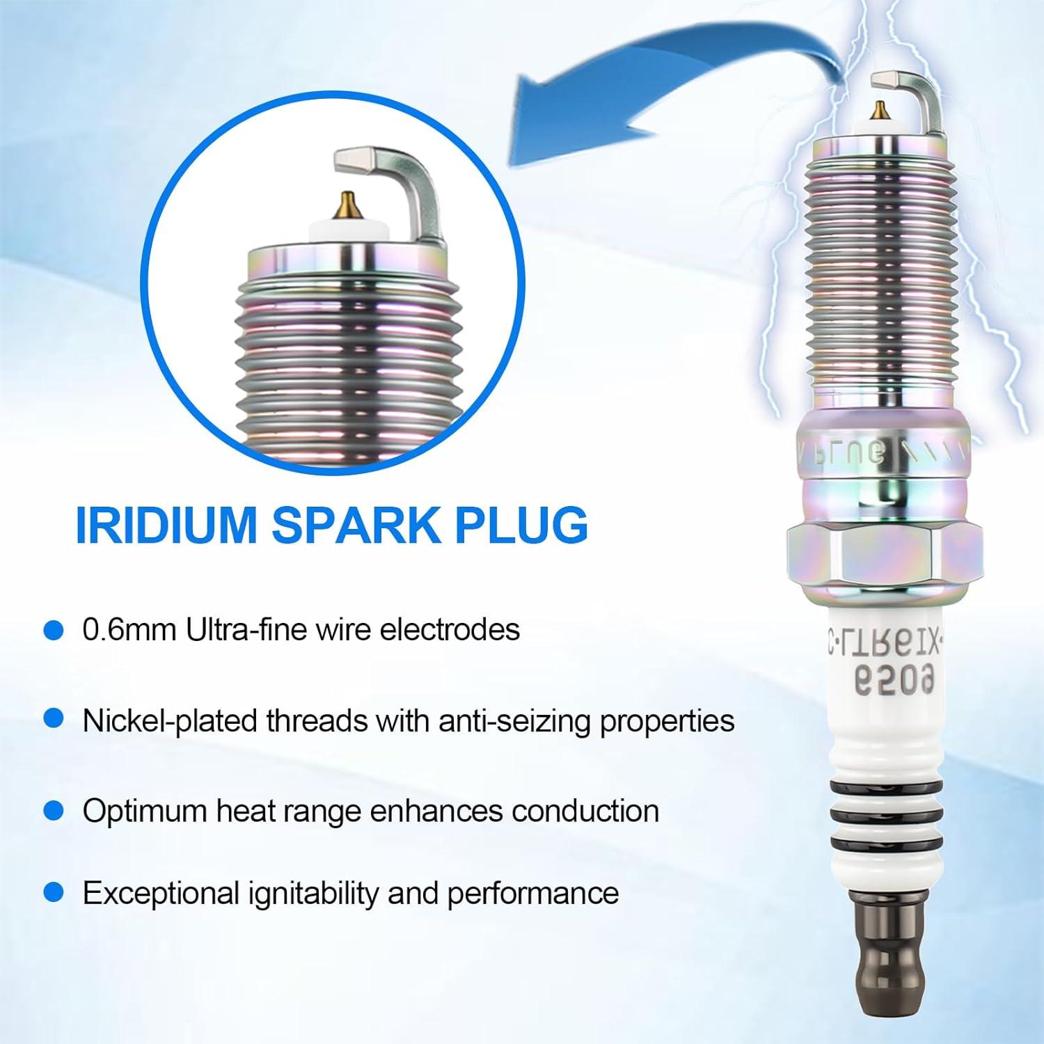 Bujías de Iridio Yeoflagtrade para Toyota y Honda - Juego de 6