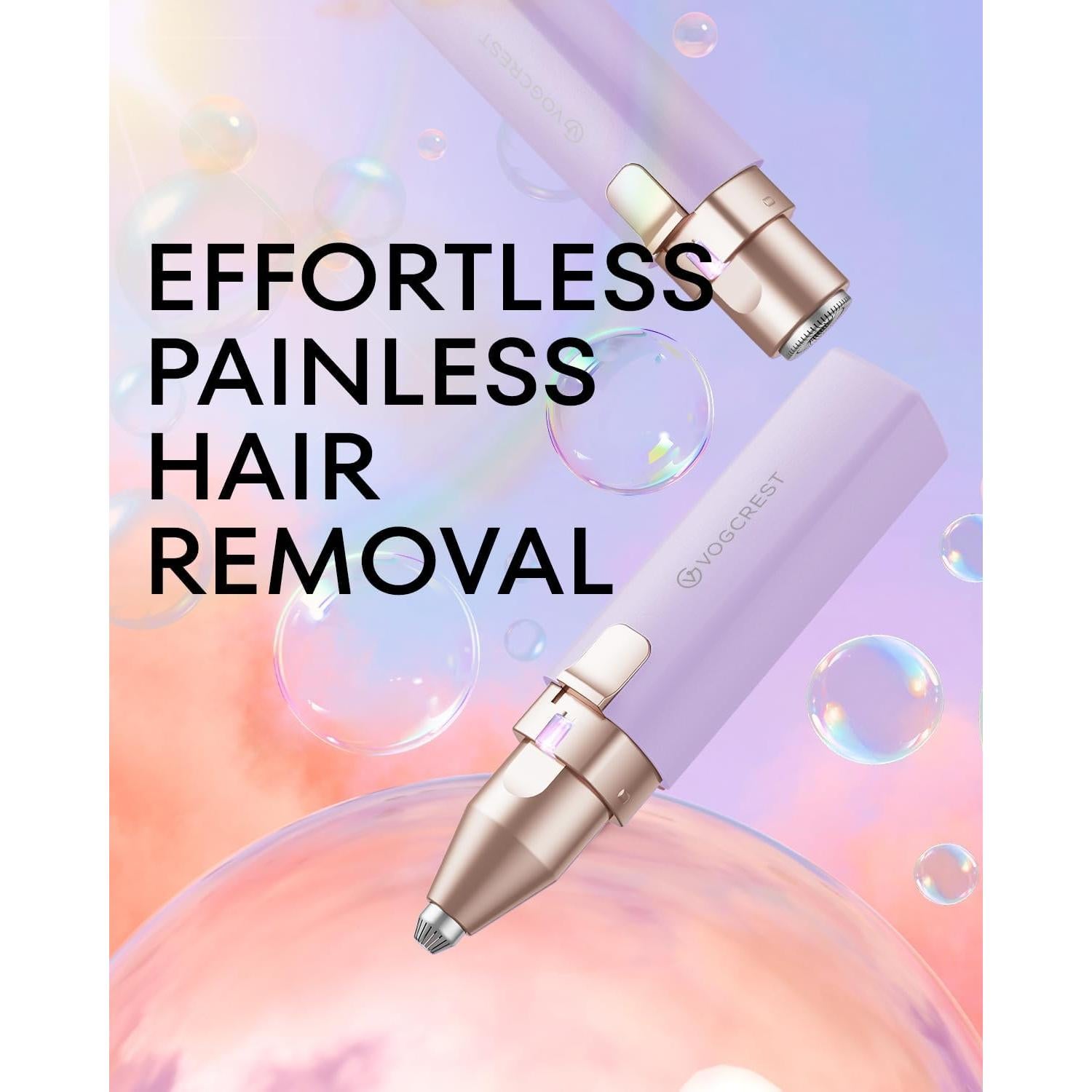 Recortador de Vello Facial VOGCREST VG-103 2 en 1 Púrpura