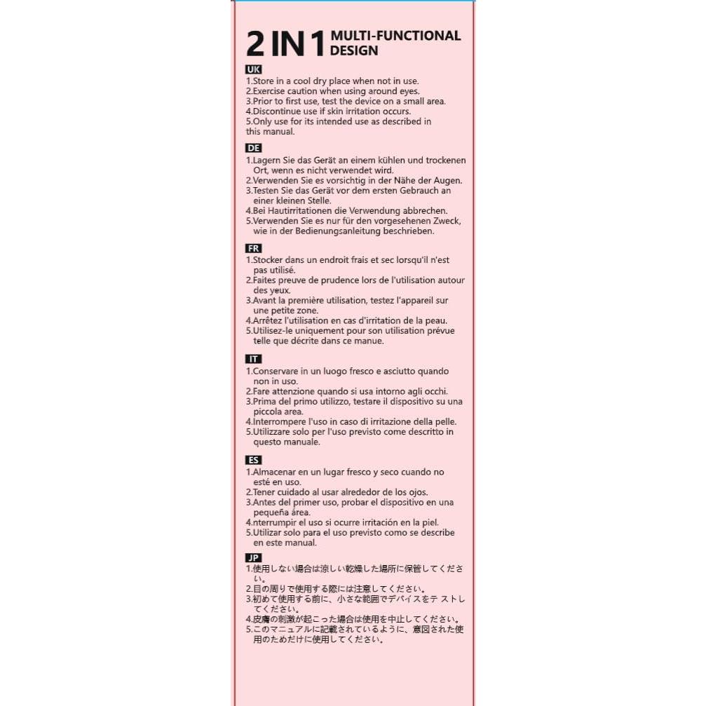 Recortador de Vello Facial VOGCREST VG-103 2 en 1 Púrpura