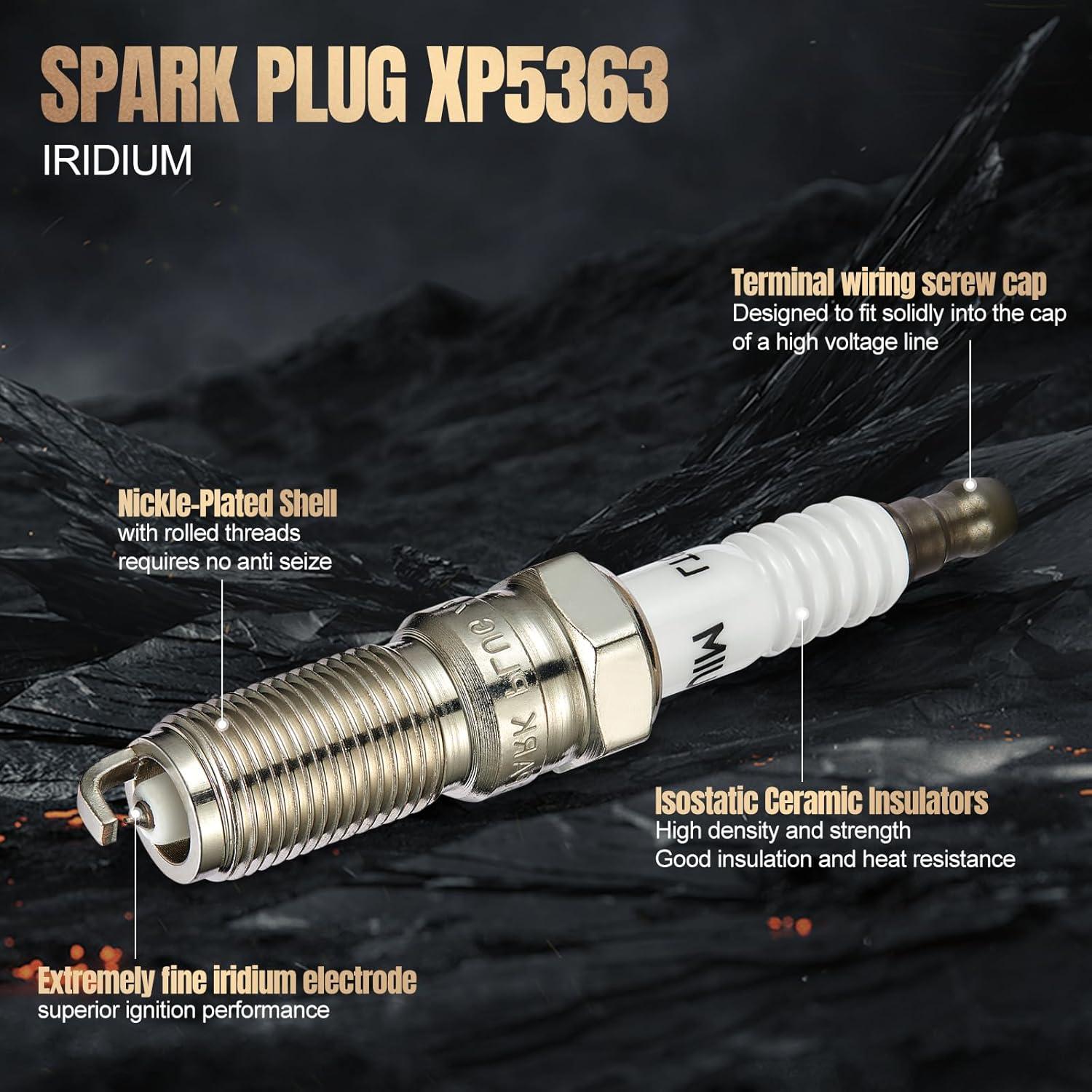 Juego de 4 Bujías de Iridio SYKRSS XP5363 para Ford y Lincoln