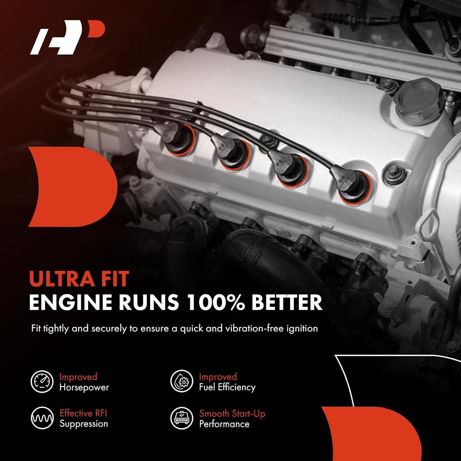 Juego de 4 Cables de Bujía A-Premium para Toyota Camry/RAV4/Solara