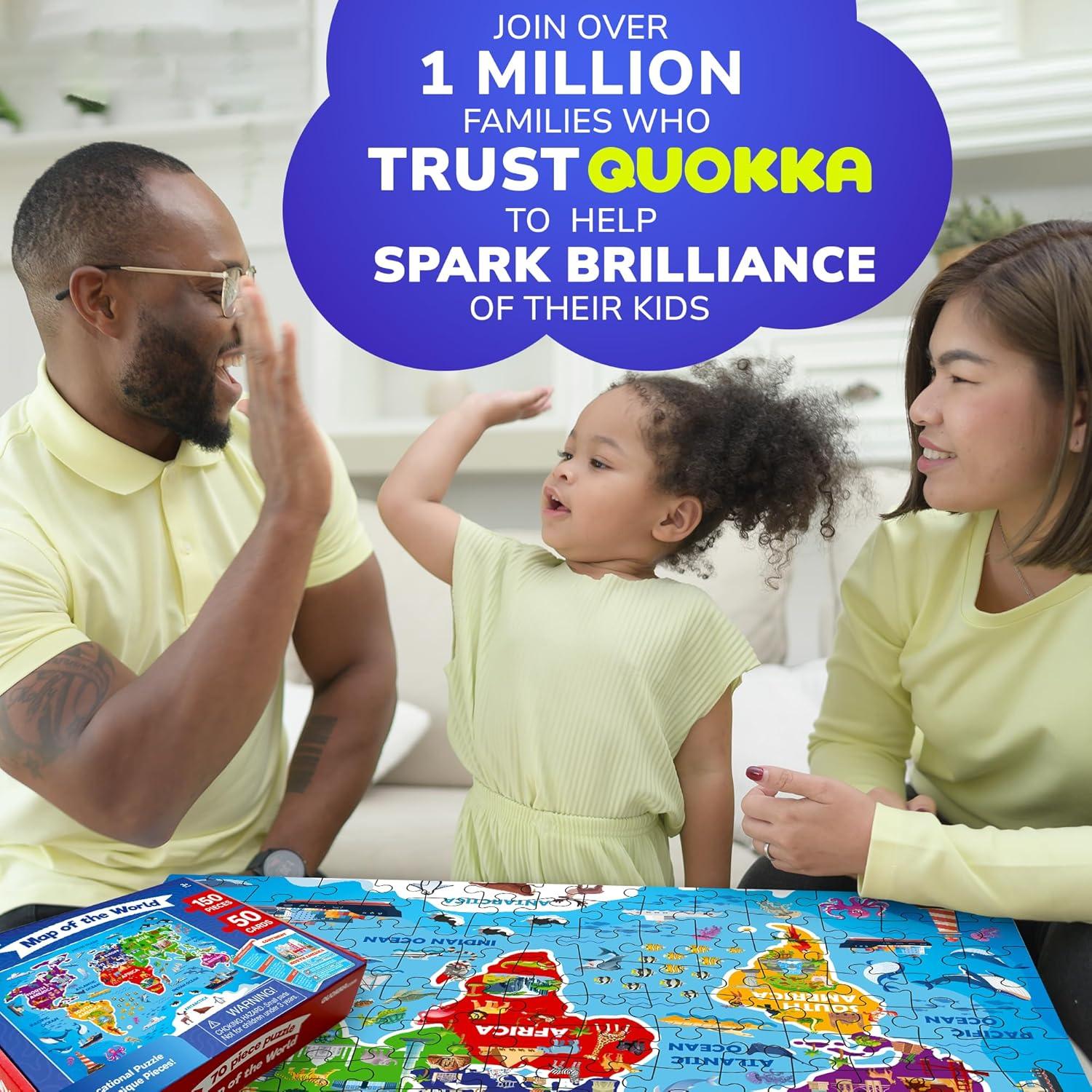 Puzzle Mapa Mundial Quokka 150 Piezas Educativo