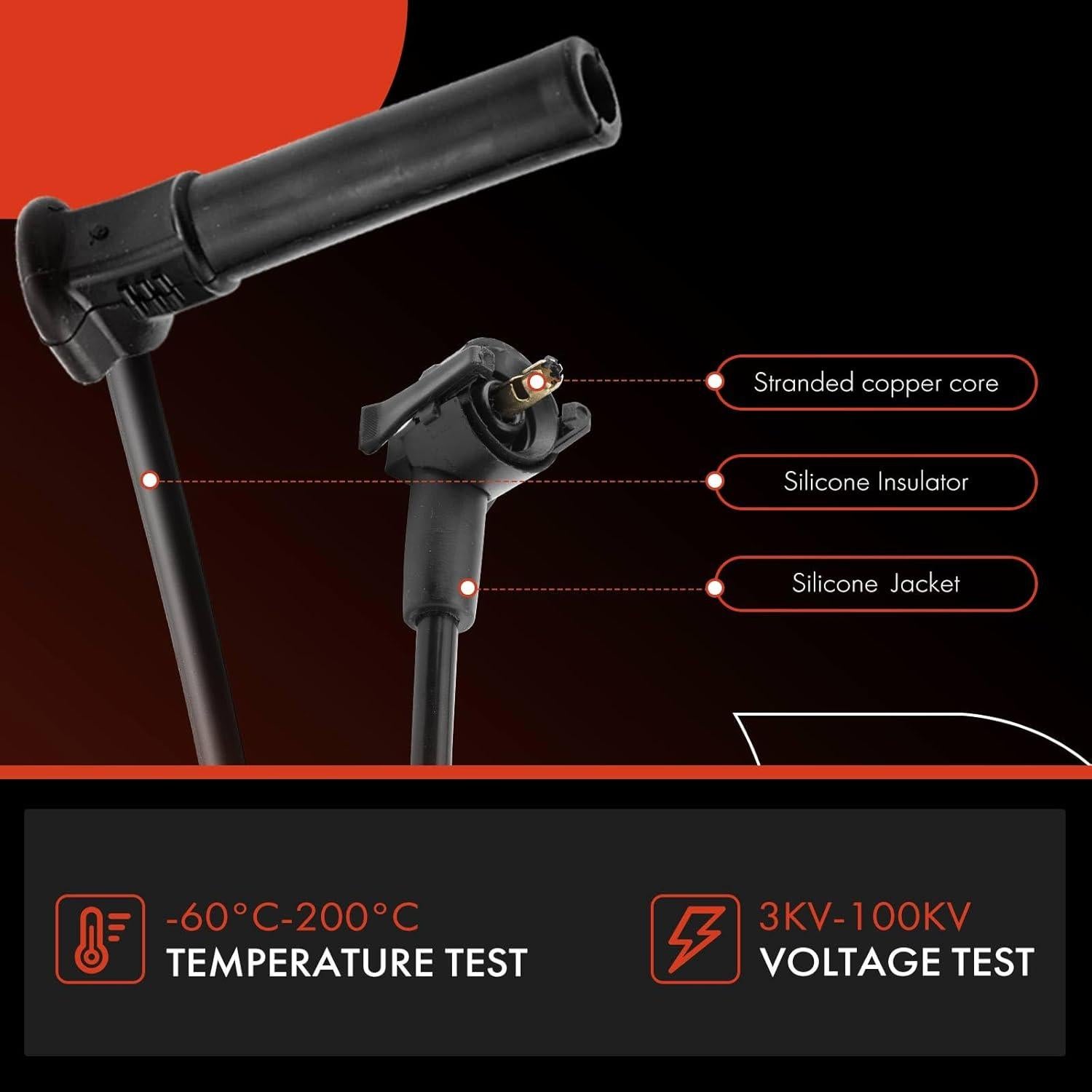 Juego de Cables de Bujía A-Premium 6 para Ford V6 4.0L