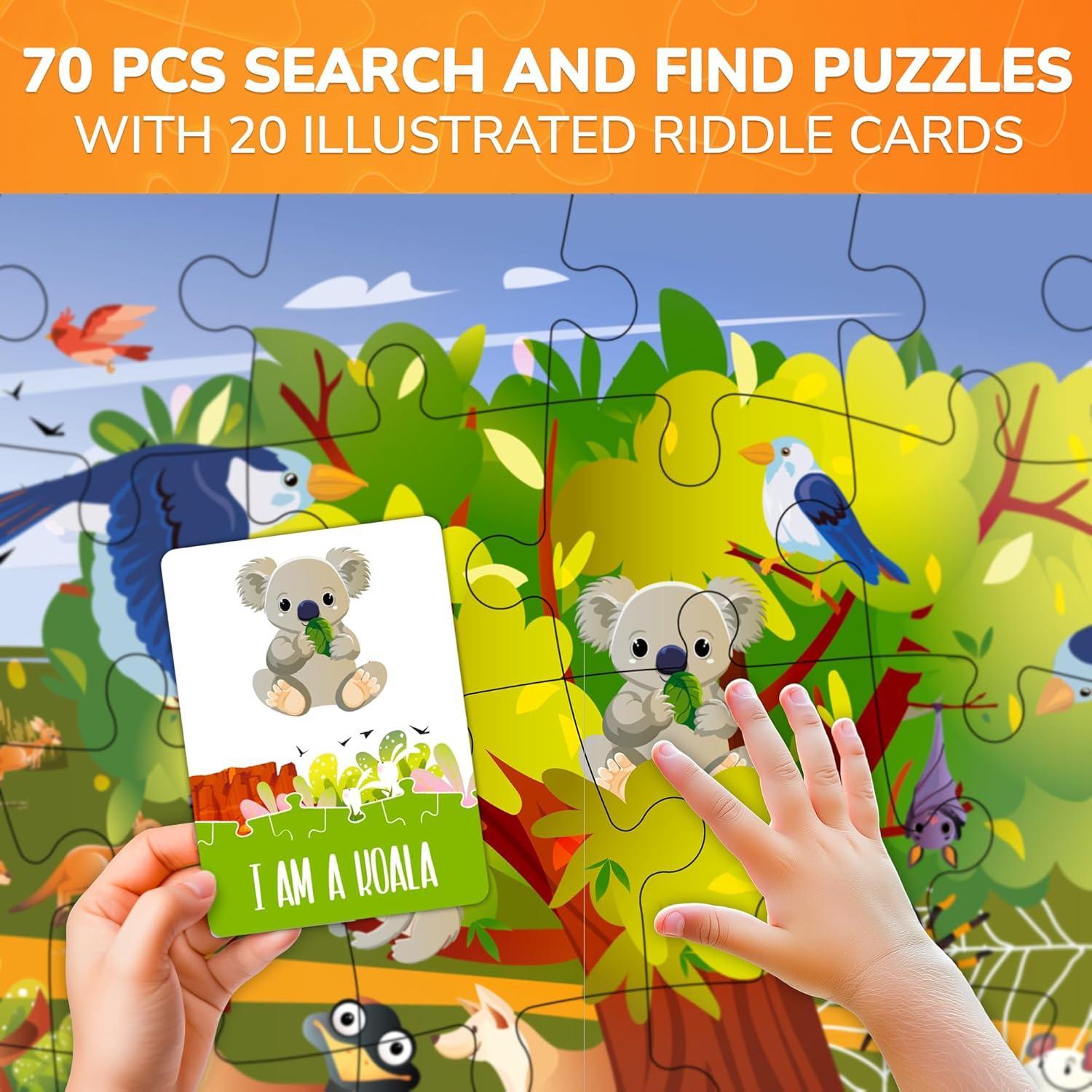 Puzzle Quokka 70 Piezas Buscar y Encontrar para Niños