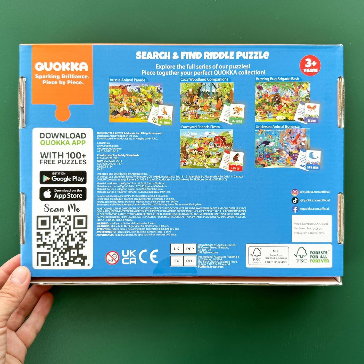 Puzzle Quokka 70 Piezas Adivinanza para Niños 4-8 Años