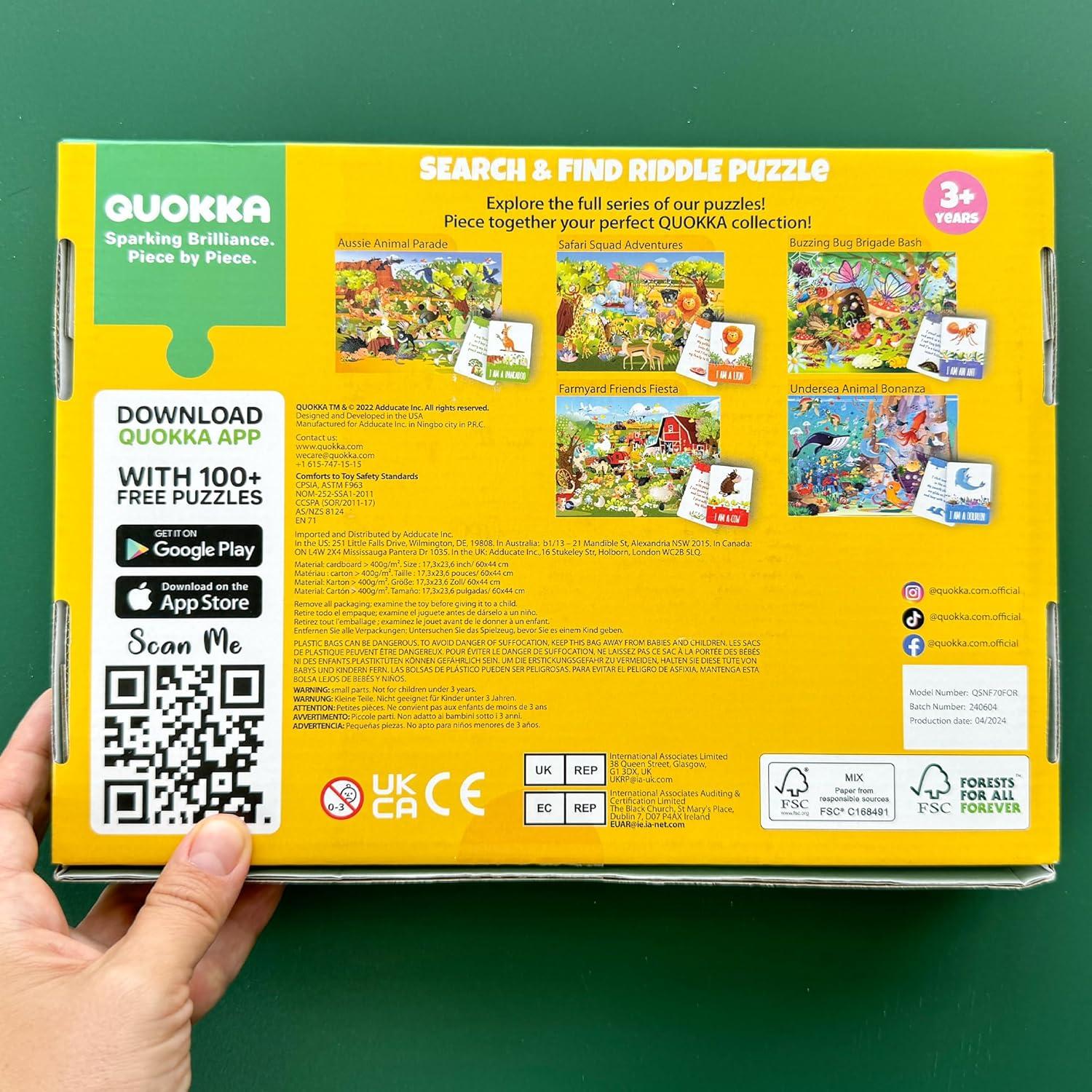 Puzzle Quokka 70 Piezas Bosque para Niños 4 a 8 Años