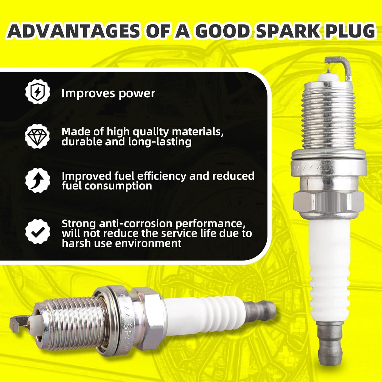 Juego de 6 Bujías de Iridio y Cables MOAUTO 7783 para Toyota