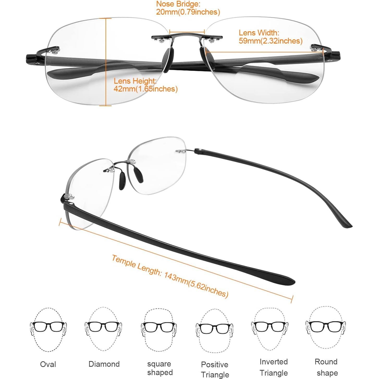 Gafas de lectura bifocales YIMI fotocromáticas UV400 1.5x