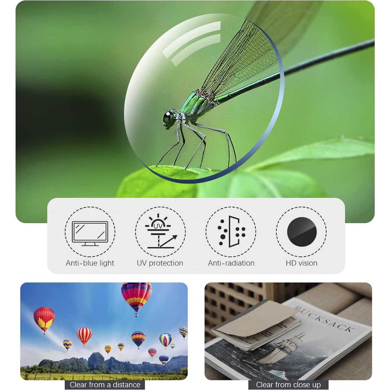 Gafas de lectura bifocales YIMI fotocromáticas UV400 1.5x