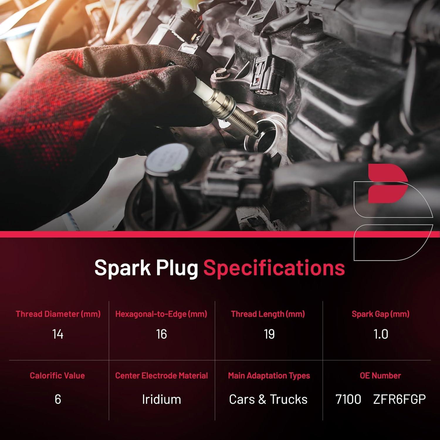 Juego de 4 Bujías de Iridio BDFHYK para Honda Civic 2001-2005