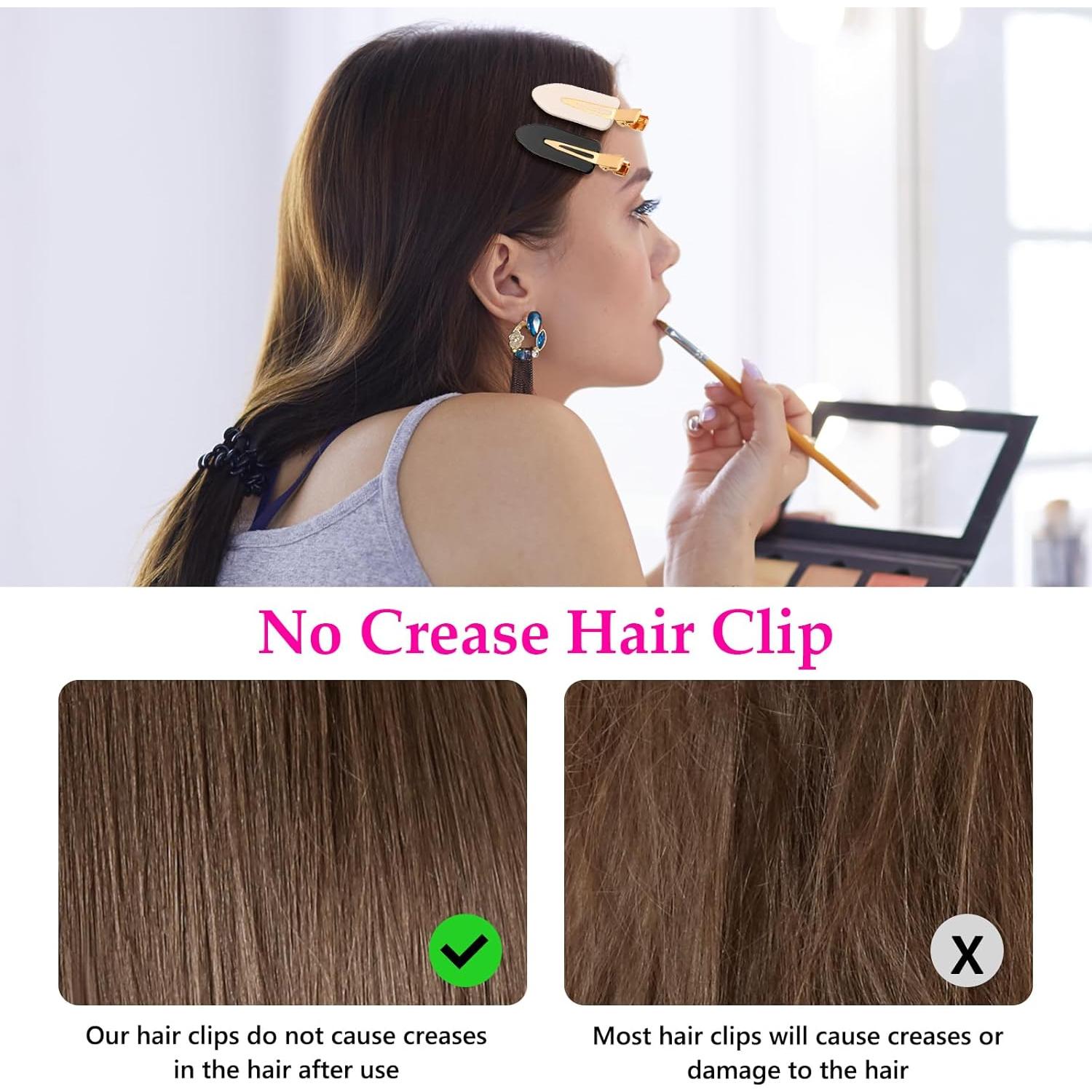 Clips para el Cabello D 6 Pcs Sin Doblado Mango Dorado