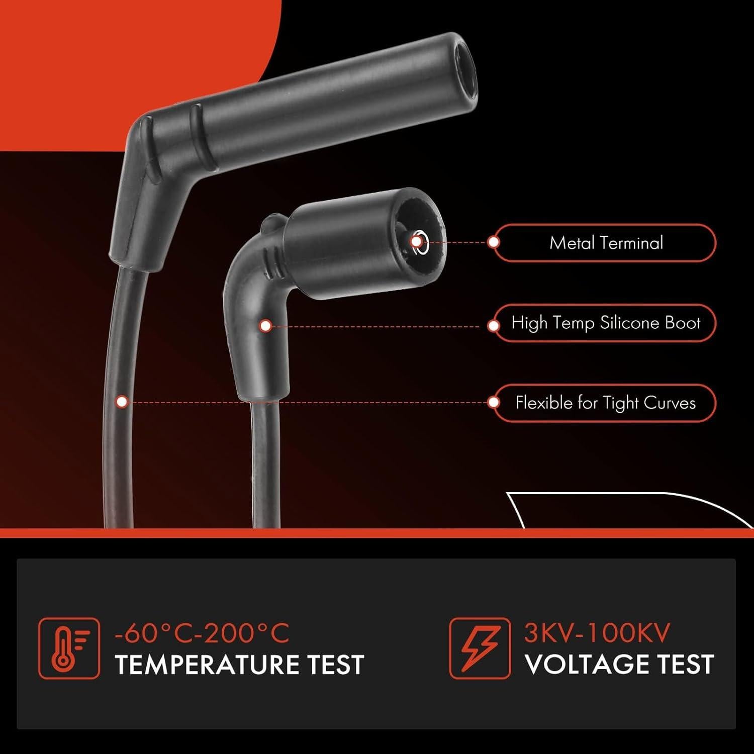 Cables de Bujía A-Premium para Chevrolet Matiz y Spark 2011-2015