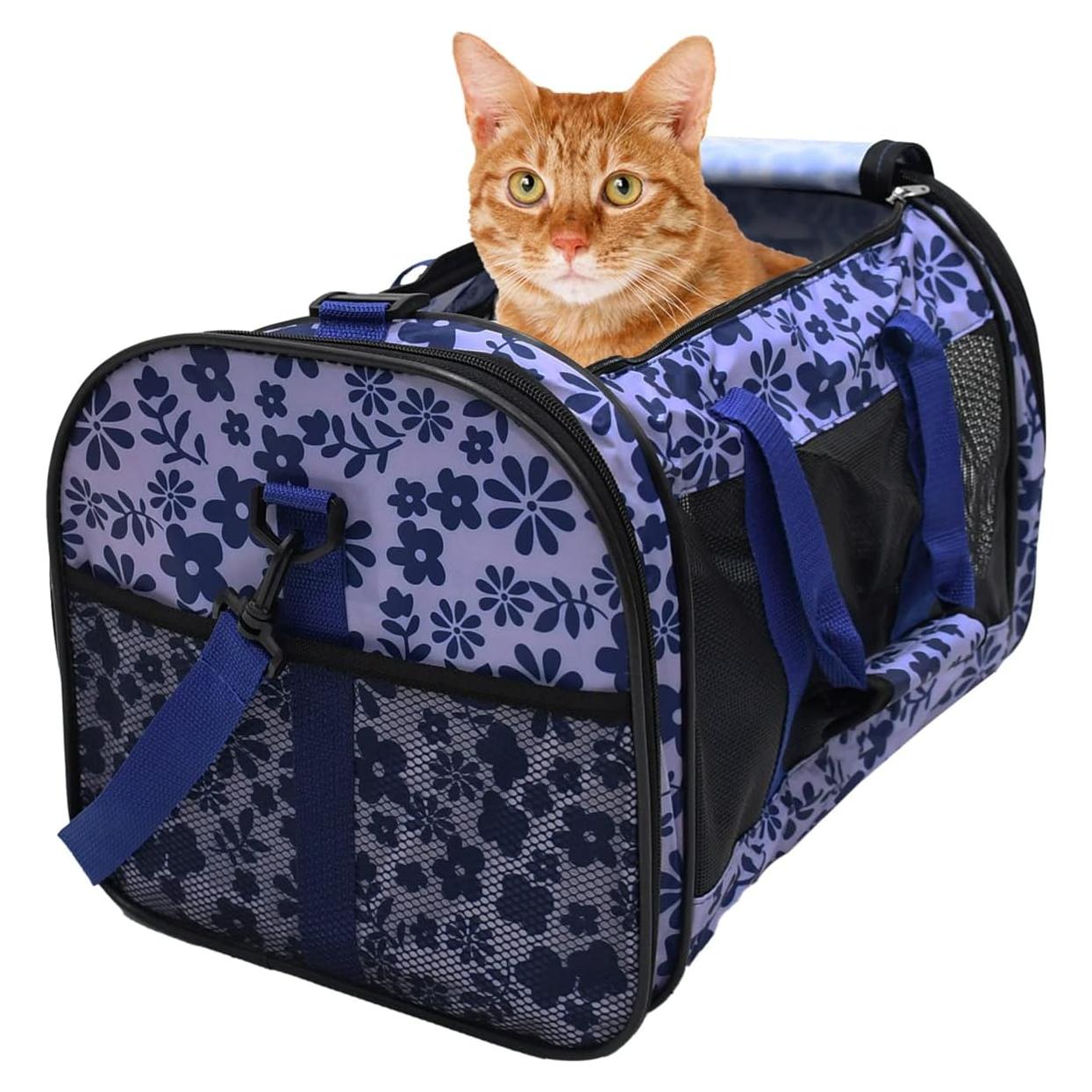 Transportín Suave GOOPAWS Grande para Perros y Gatos Azul