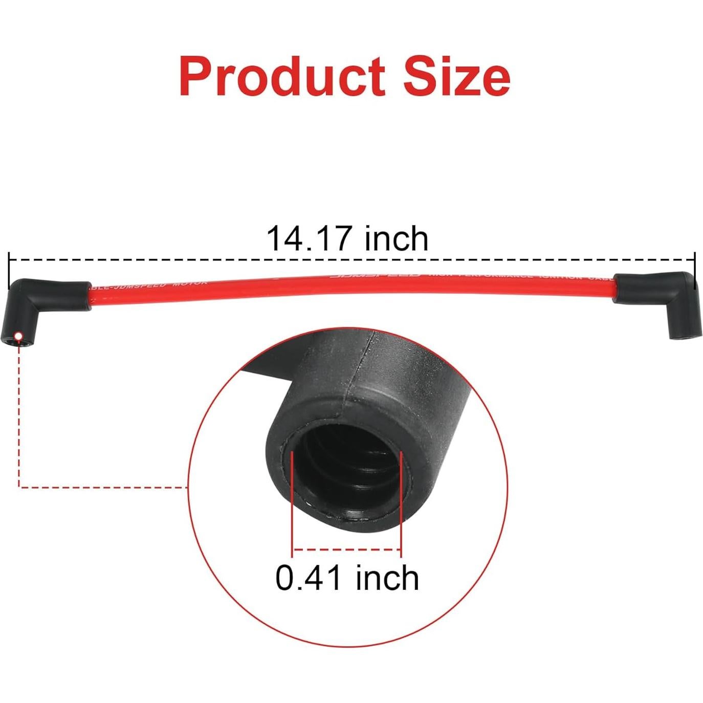 Juego de Cables de Bujía Marina JDMSPEED 10mm para Johnson Evinrude