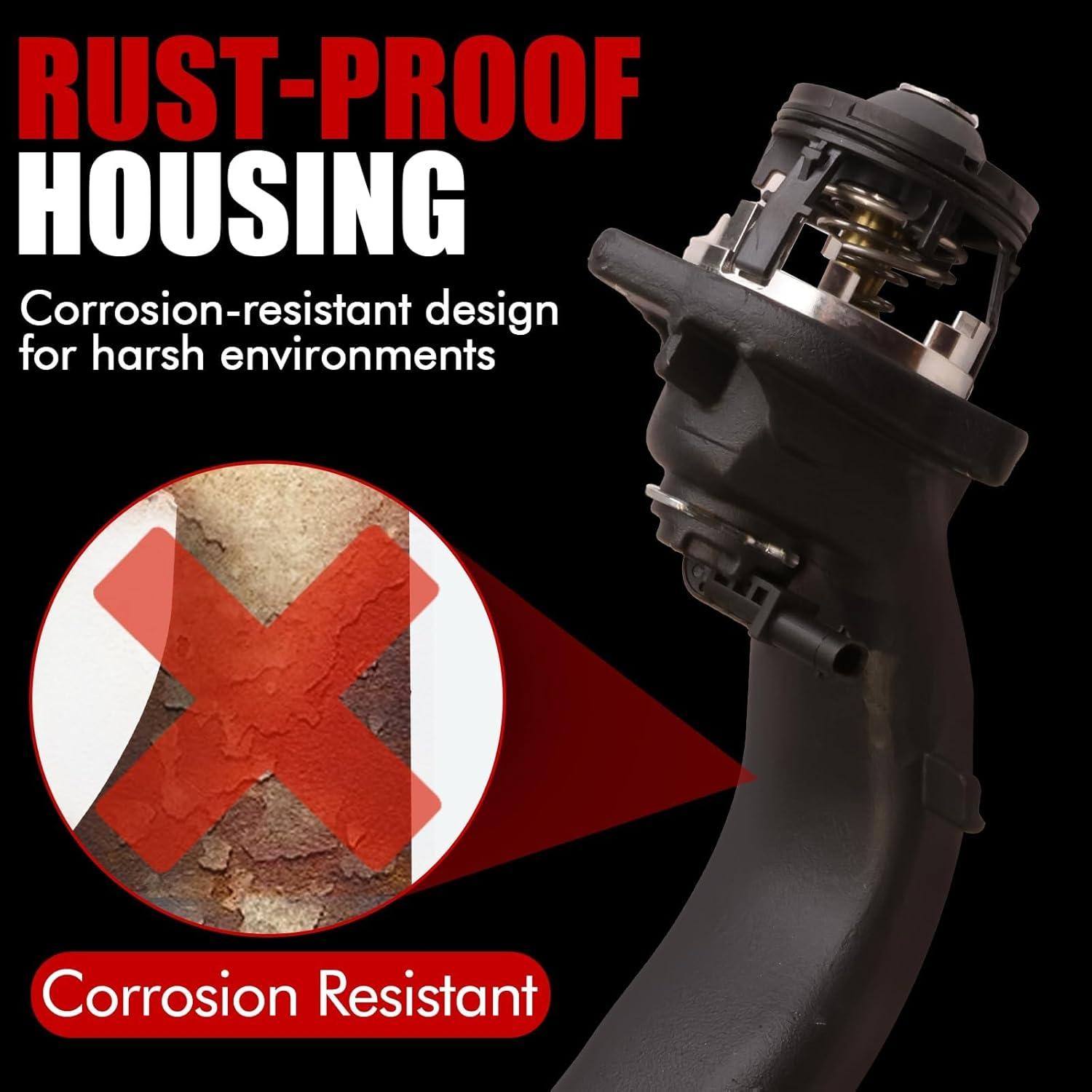 MITZONE Carcasa de Termostato de Refrigerante Aluminio V8 4.7L