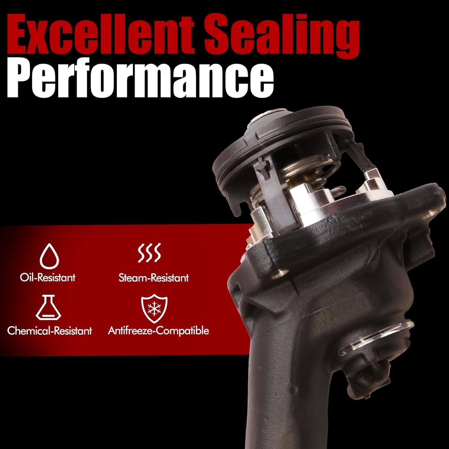 MITZONE Carcasa de Termostato de Refrigerante Aluminio V8 4.7L