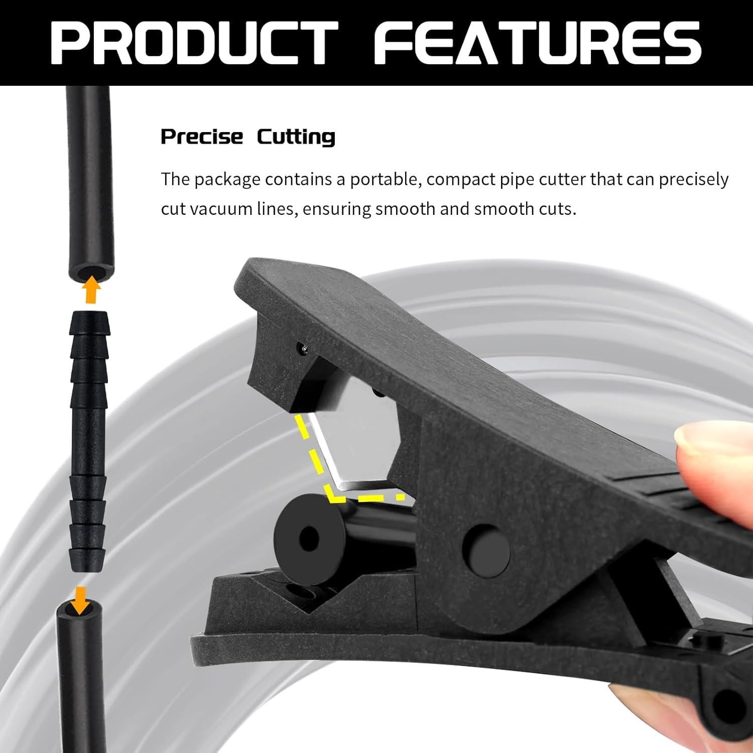 Kit de Manguera de Vacío Automotriz Carleef 6PCS 1.5m Silicona