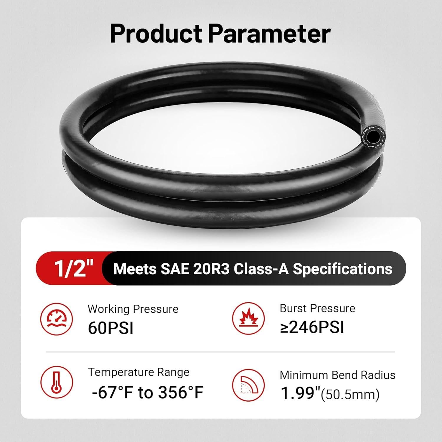 Manguera de Calefacción Silicona 12.7mm EVIL ENERGY 1.52m