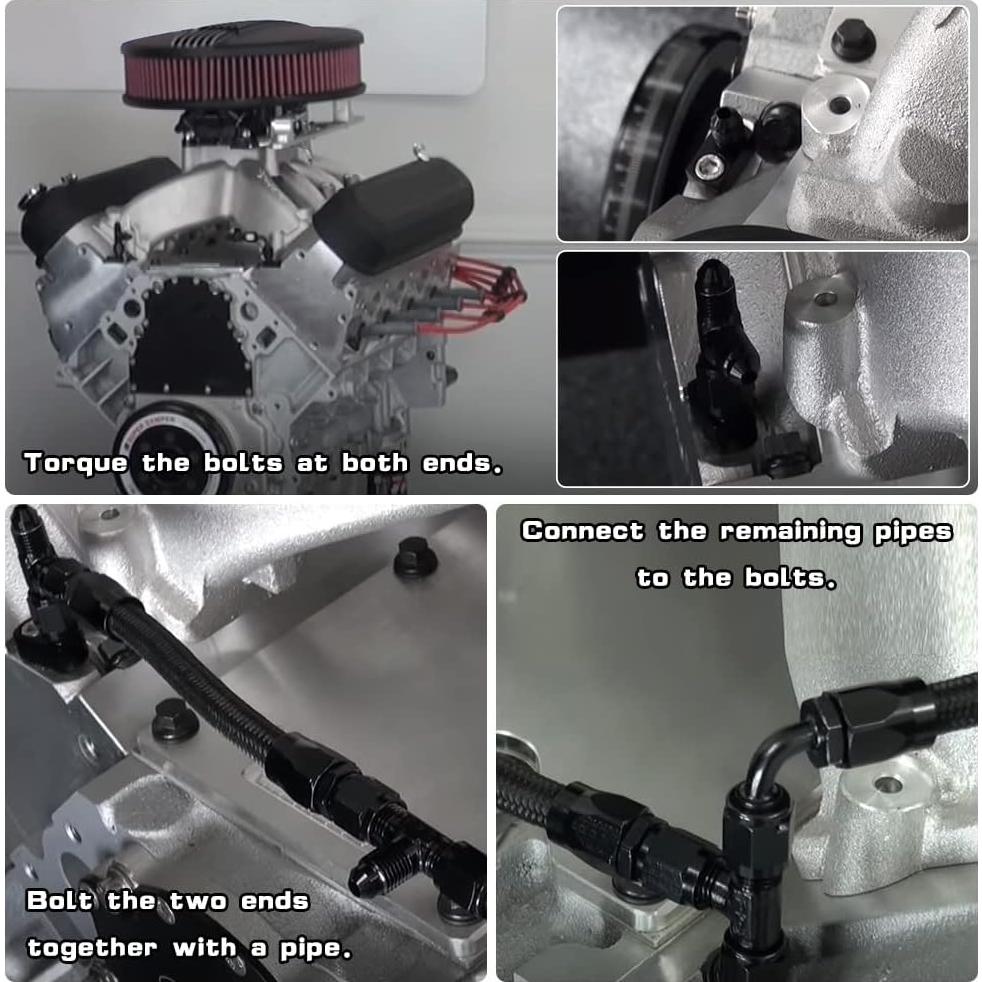 Kit Manguera Ventilación Vapor PTNHZ 4AN Aluminio Nylon Plata