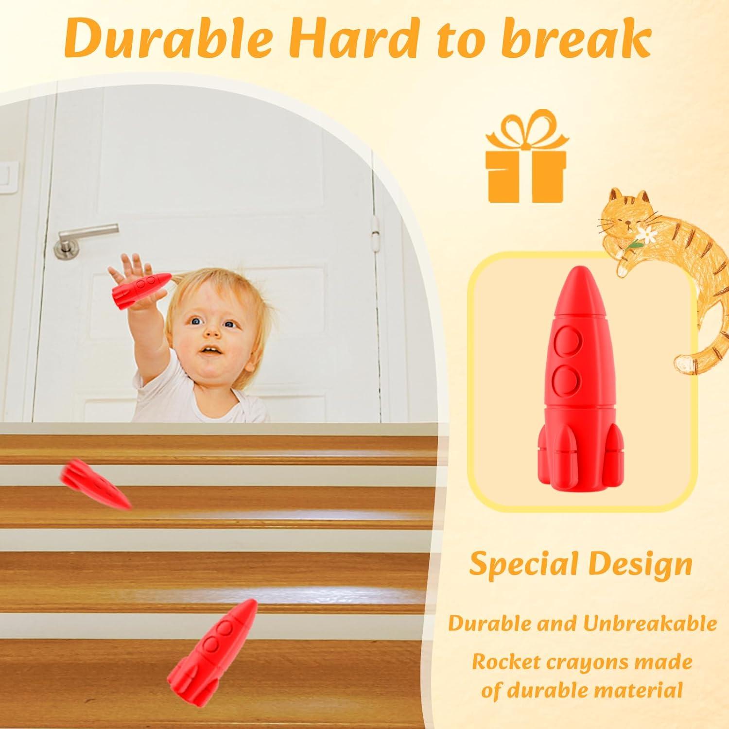 Crayones Lavables JUPITEARTH 12 Colores No Tóxicos