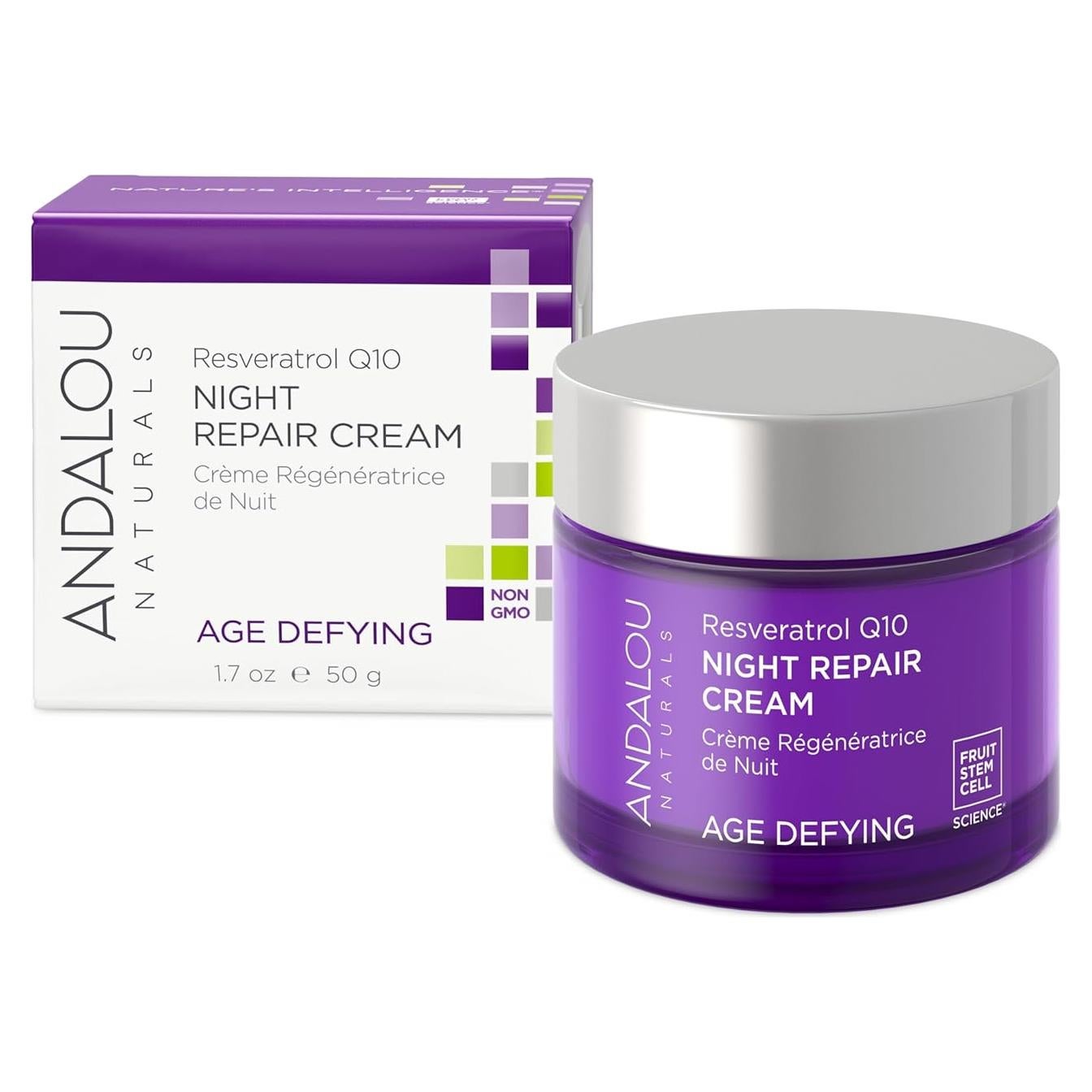 Crema Nocturna Reparadora Andalou Naturals Q10 48 g