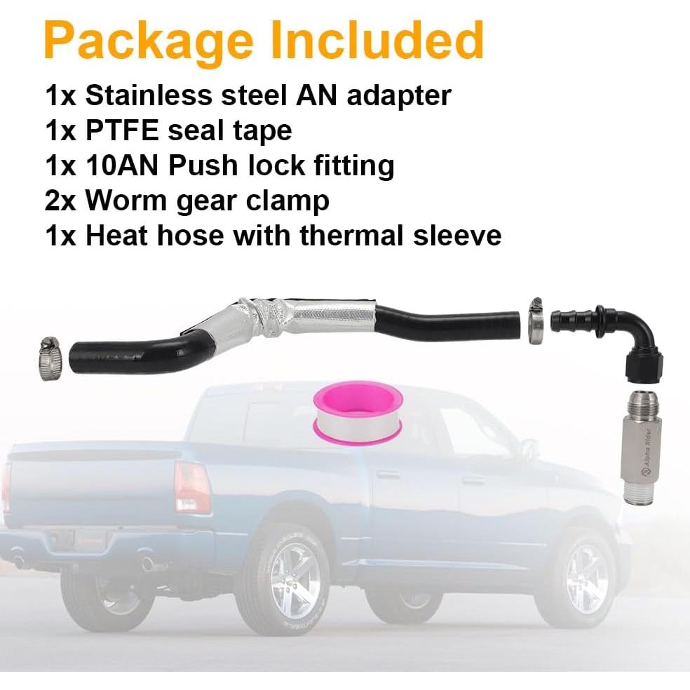 Kit Manguera y Conector Calefacción AUTOVIC 10AN para Dodge Ram 6.7L