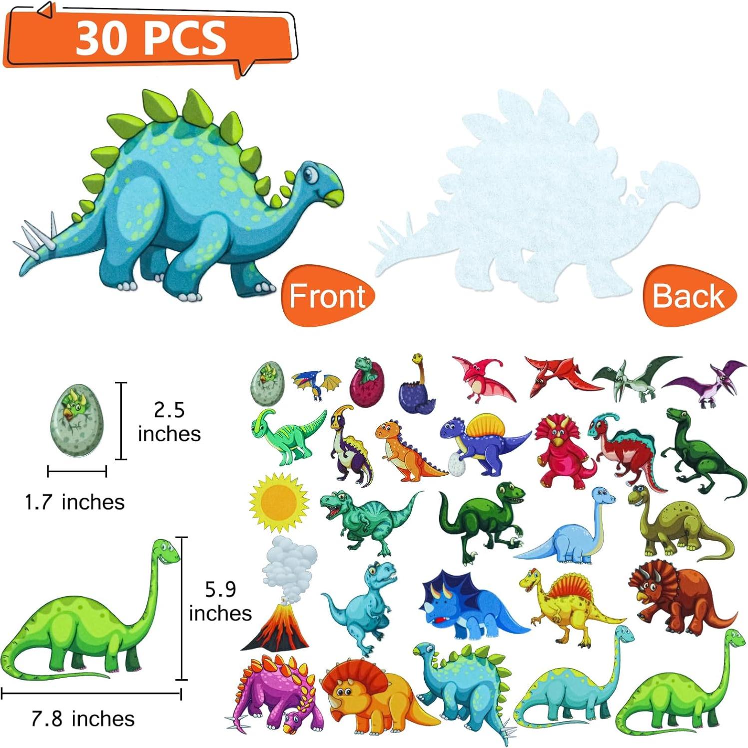 Conjunto de Piezas de Fieltro BXI 30 Dinosaurios para Niños