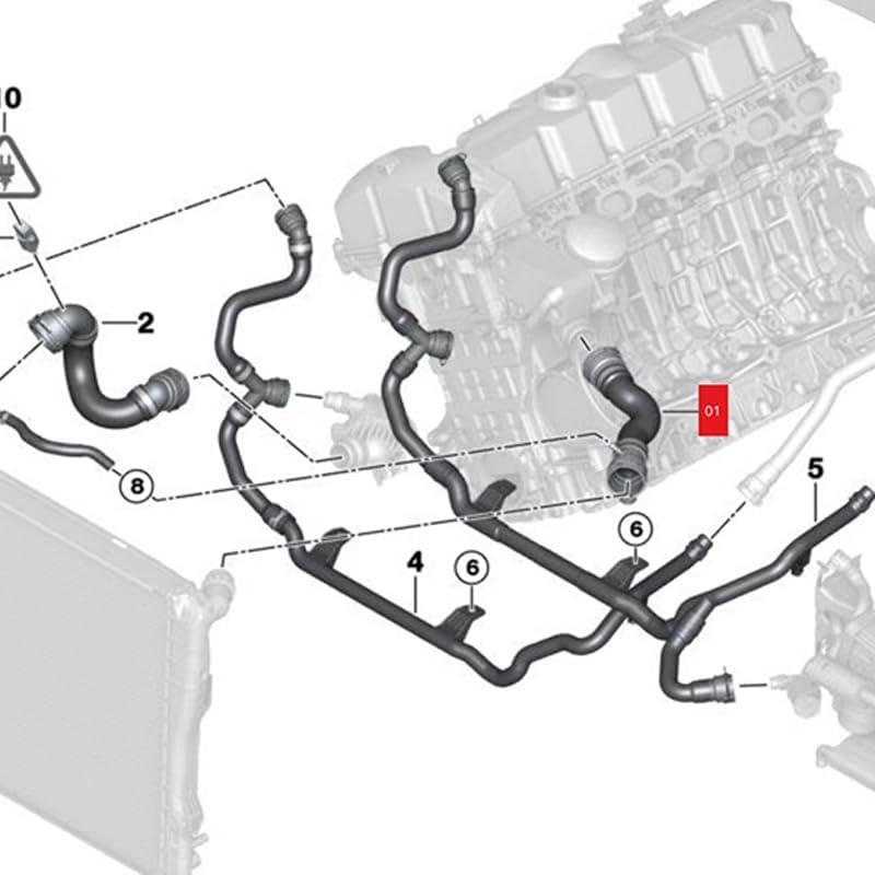 Manguera de Refrigerante Superior Oikuda 17127531579 para BMW