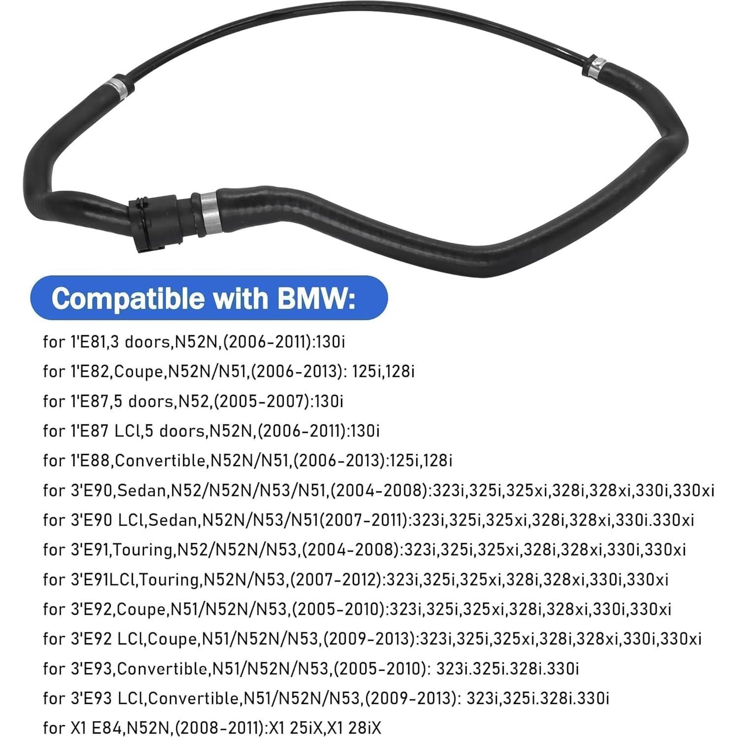 Manguera de Expansión Tanque Refrigerante BMW 128i 2008-2013