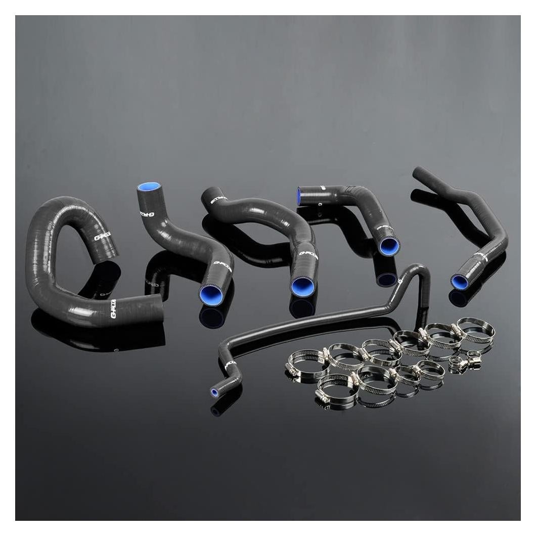 Kit de Mangueras de Radiador de Silicona PIT66 Negro para Mustang GT V8 05-06 / GT500 05-10