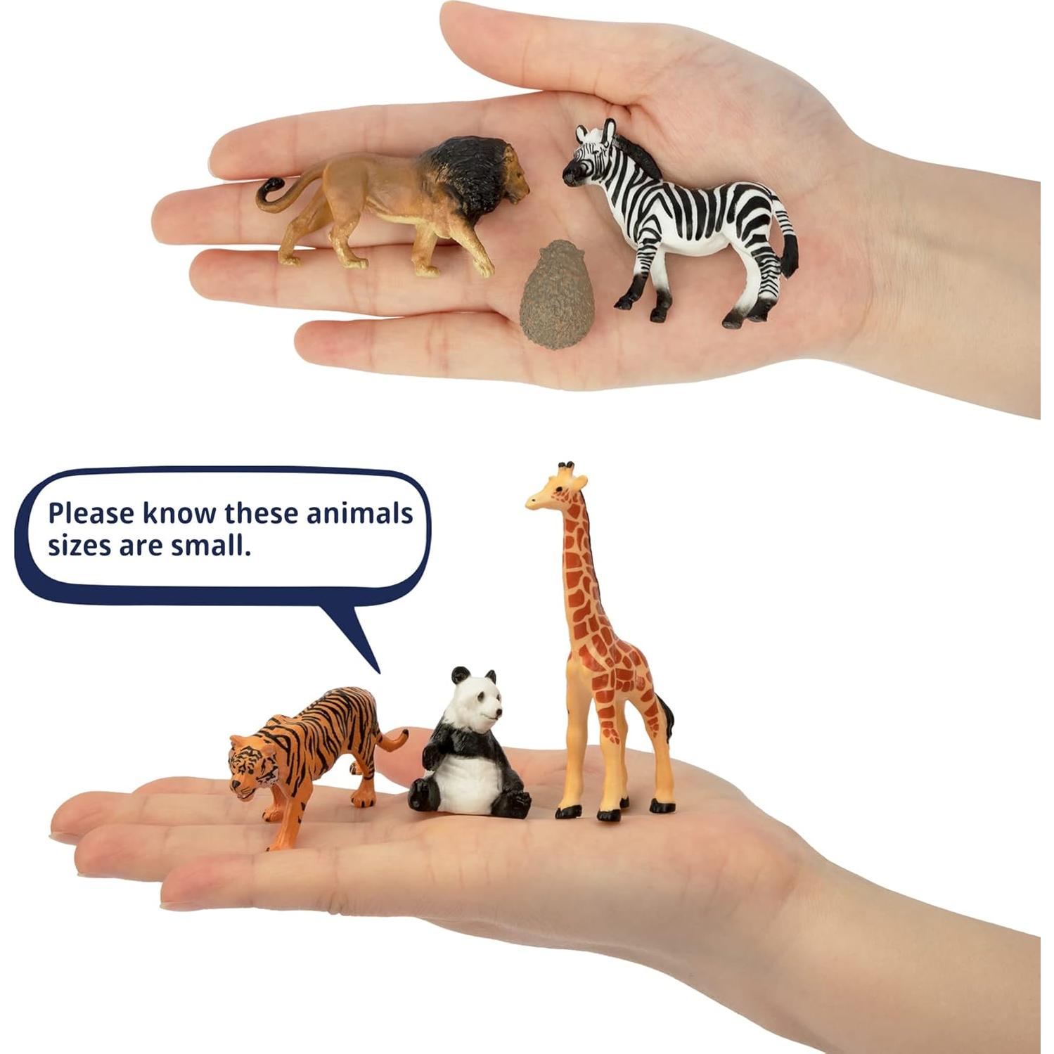 Figuras de Animales de la Selva Toymany 14 Piezas Mini