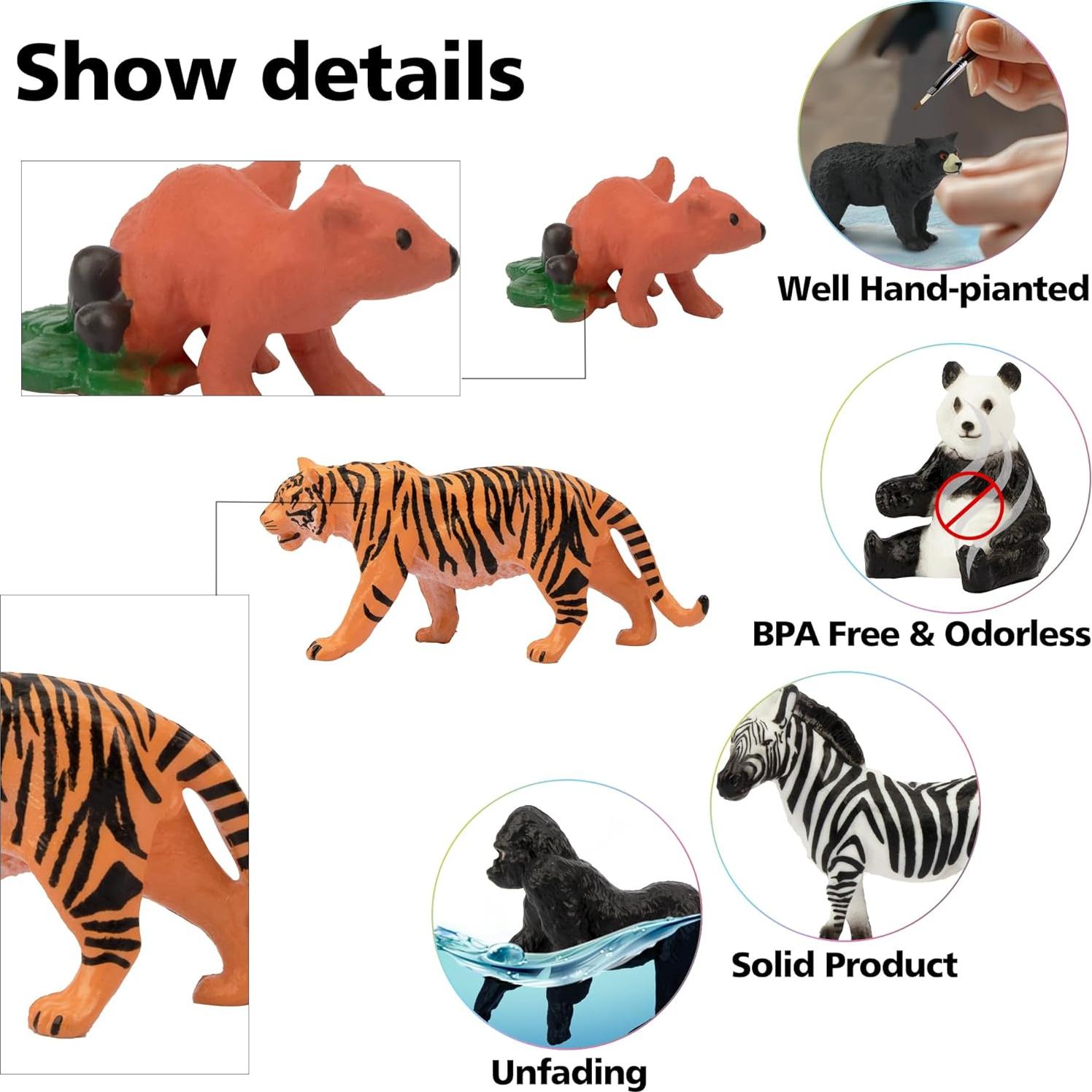 Figuras de Animales de la Selva Toymany 14 Piezas Mini