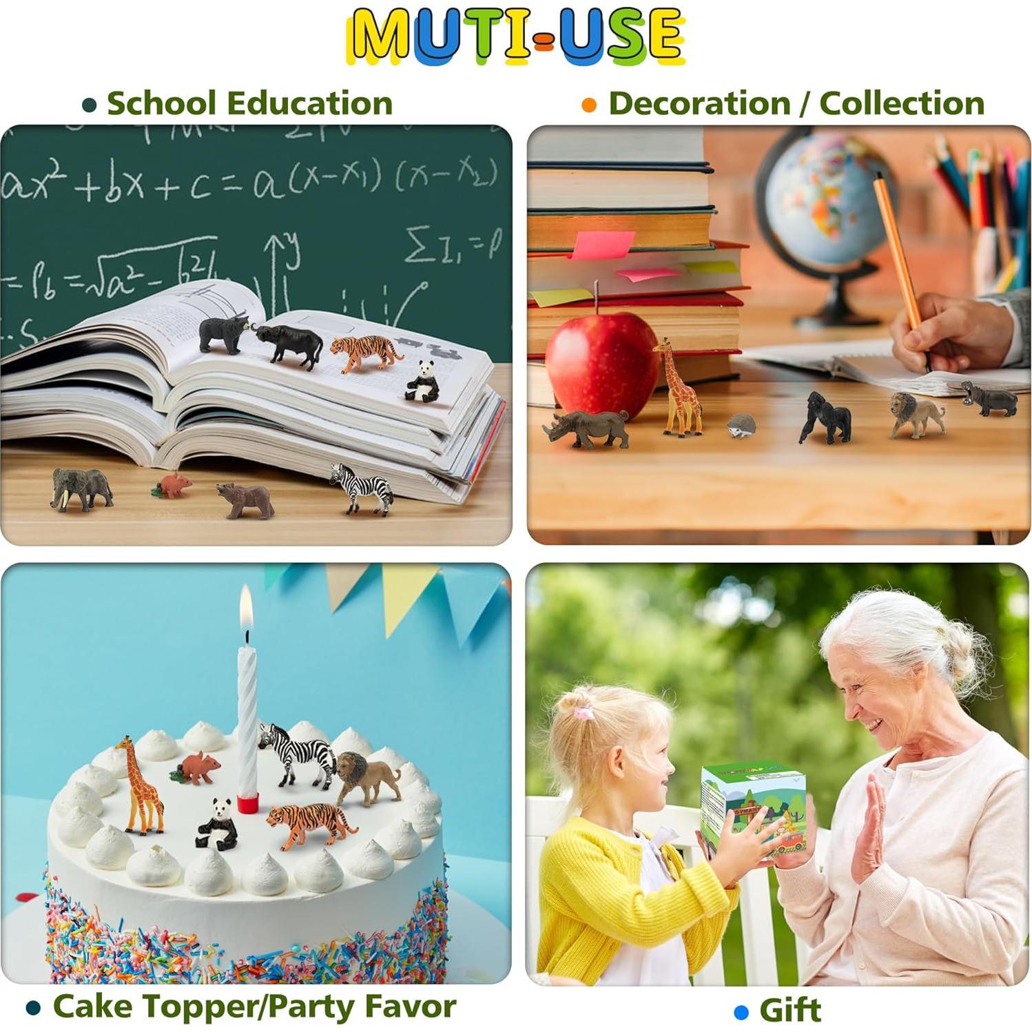 Figuras de Animales de la Selva Toymany 14 Piezas Mini